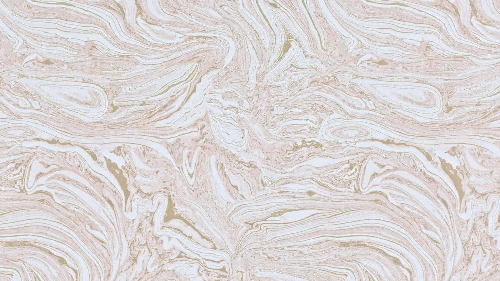White And Gold 桌布 壁紙 — 優雅的漩渦大理石圖案，採用柔和的米色、白色和金色色調，帶有有機流暢的線條。