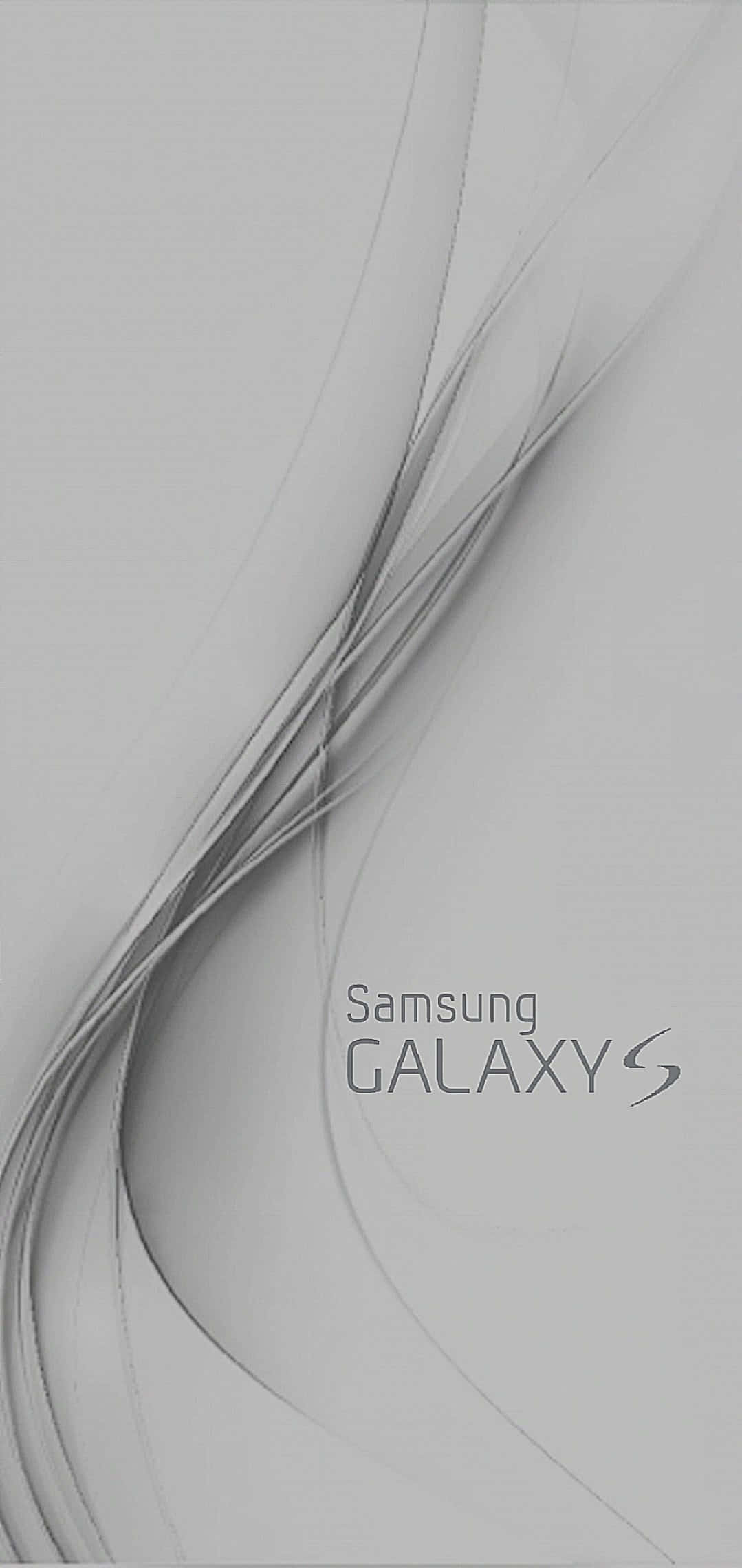 Galaxy S 桌布 壁紙 — 優雅的灰階抽象桌布，帶有流暢的曲線和Samsung Galaxy S品牌標誌。