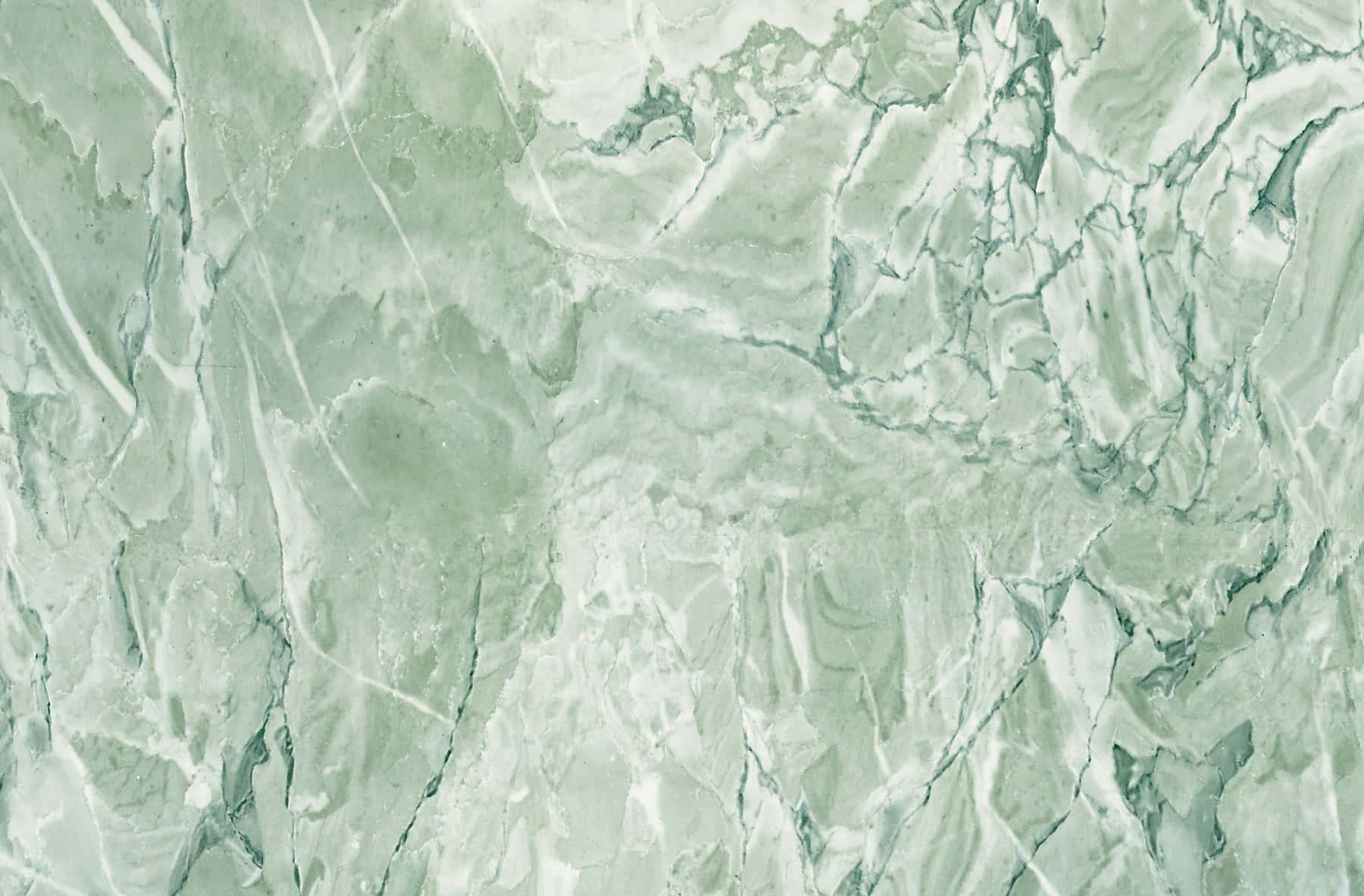 Marble Desktop 桌布 壁紙 — 優雅的綠色和白色紋理大理石近拍，帶有流動的自然圖案。