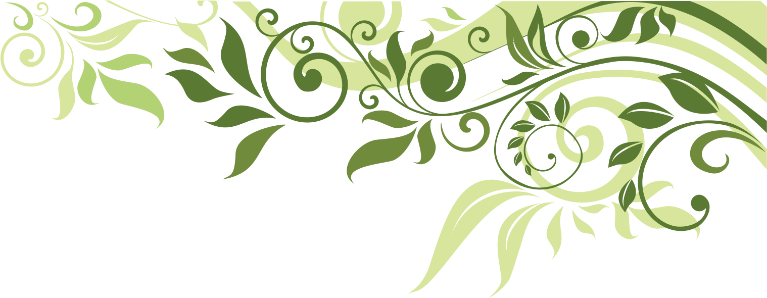 Leaf Border 桌布 壁紙 — 優雅的綠色藤蔓漩渦與葉子在純黑色背景上對角線傾瀉而下。