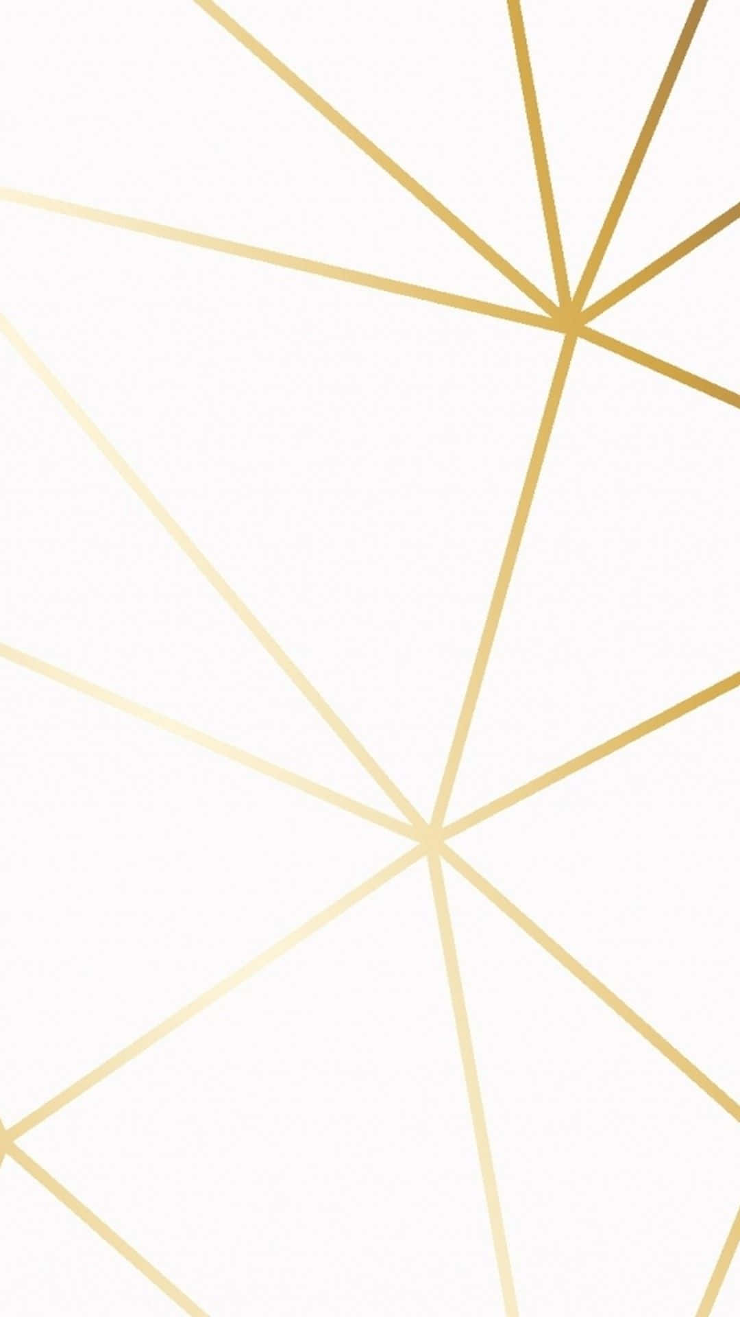 Gold And White 桌布 壁紙 — 優雅的金色幾何線條在純白背景上放射出摩登的抽象圖案。