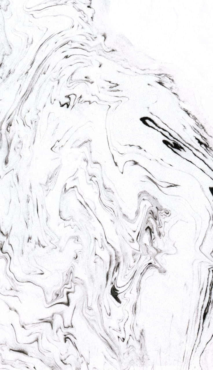 Marble Phone 桌布 壁紙 — 優雅的黑白大理石漩渦在極簡畫布上動態流動，營造出精緻的抽象圖案。