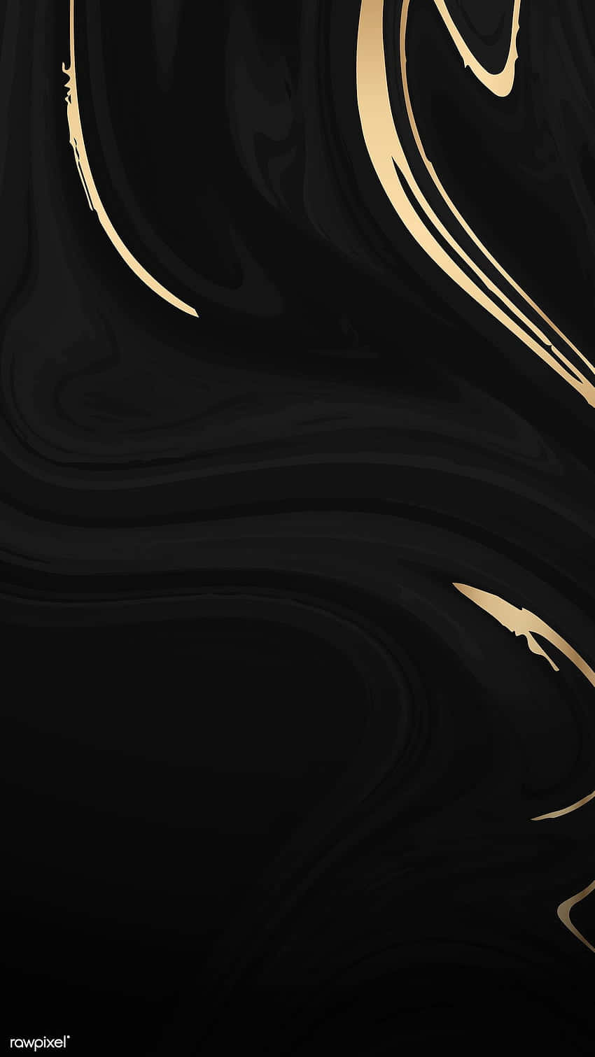 Elegant Black And Gold 桌布 壁紙 — 優雅的黑金液體漩渦在奢華的抽象構圖中流動。