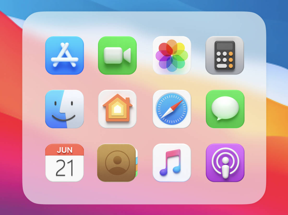 iOS 15 桌布 壁紙 — 充滿活力的 iOS 主畫面，色彩繽紛的應用程式圖示漂浮在漸層背景上。