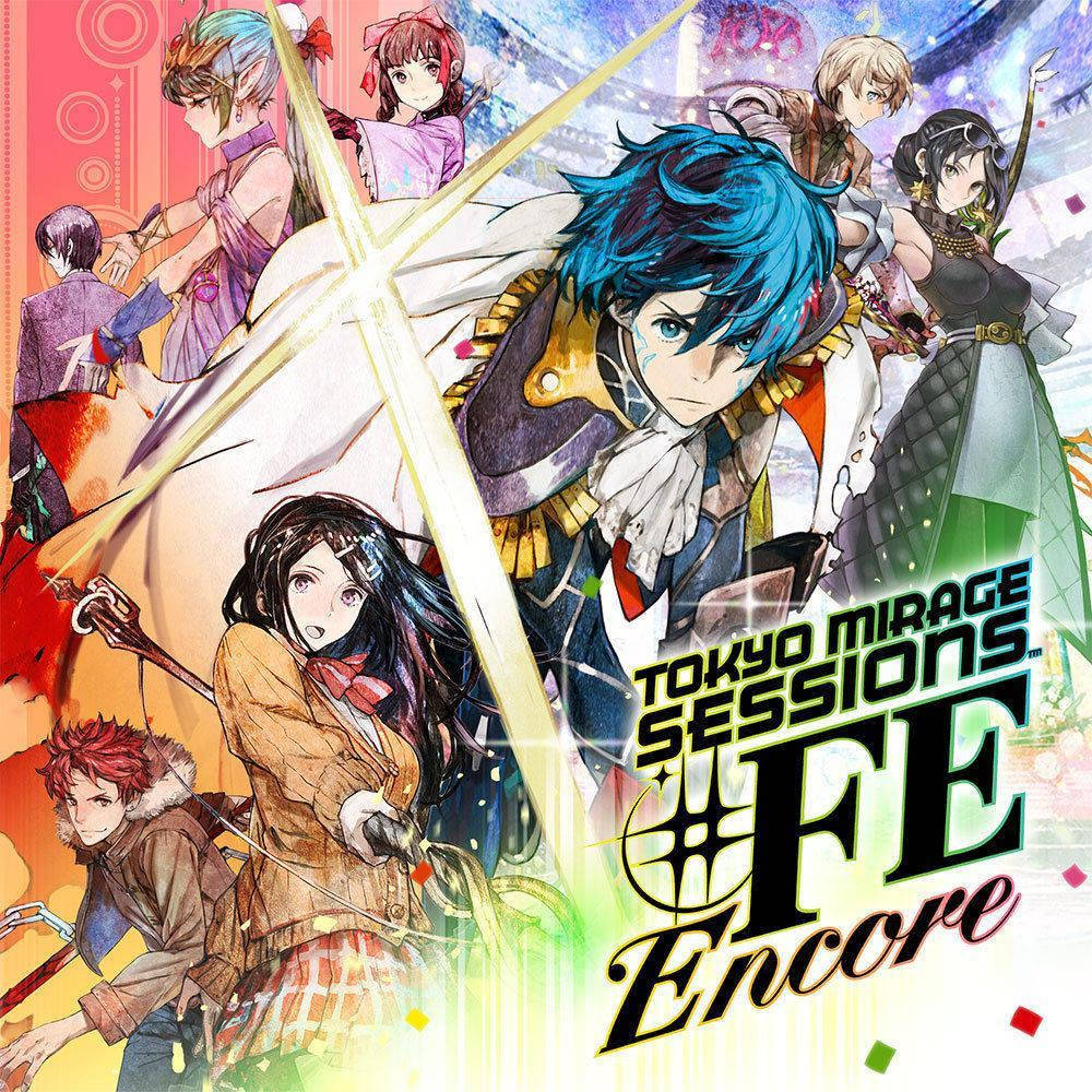 來自《東京幻影會話 FE Encore》的動漫角色，以動態姿勢和發光效果呈現。 — 東京迷幻 sessions 壁紙