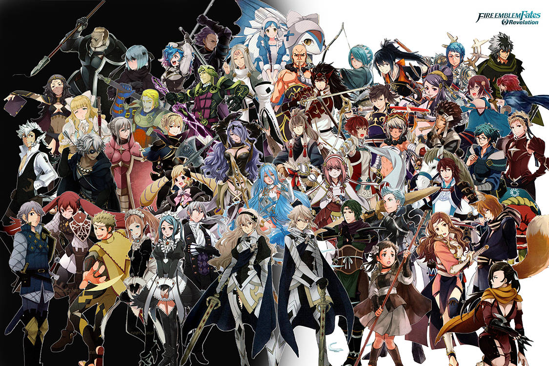 《火焰之紋章 if》動漫角色手持劍與盔甲擺出戰鬥姿勢。 — Fire Emblem Warriors 壁紙