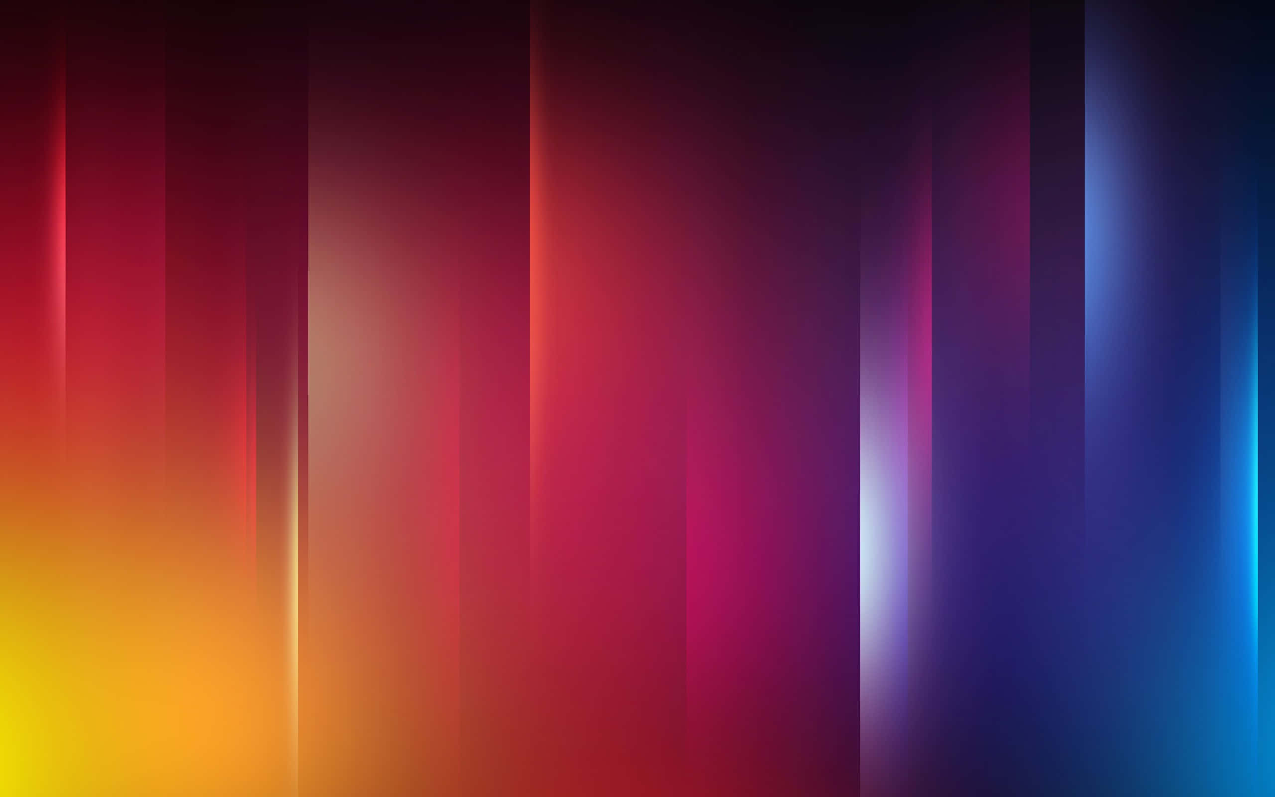 Colorful Abstract 桌布 壁紙 — 充滿活力的垂直光條將火紅、黃色與冷藍、紫色融合在平滑漸變的抽象背景中。