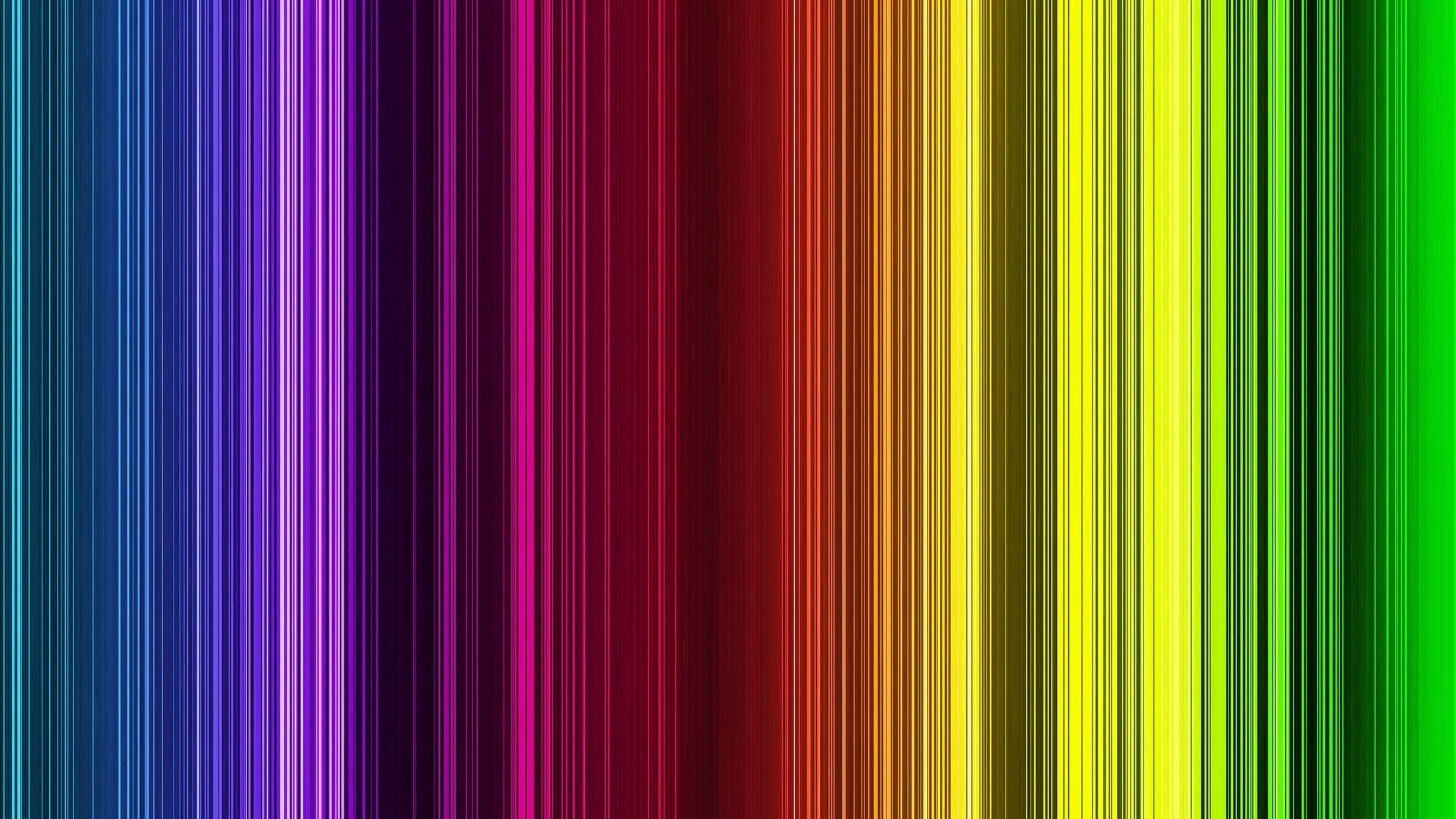 RGB 桌布 壁紙 — 充滿活力的垂直彩虹條紋從藍色到綠色平滑過渡，橫跨整個畫面。