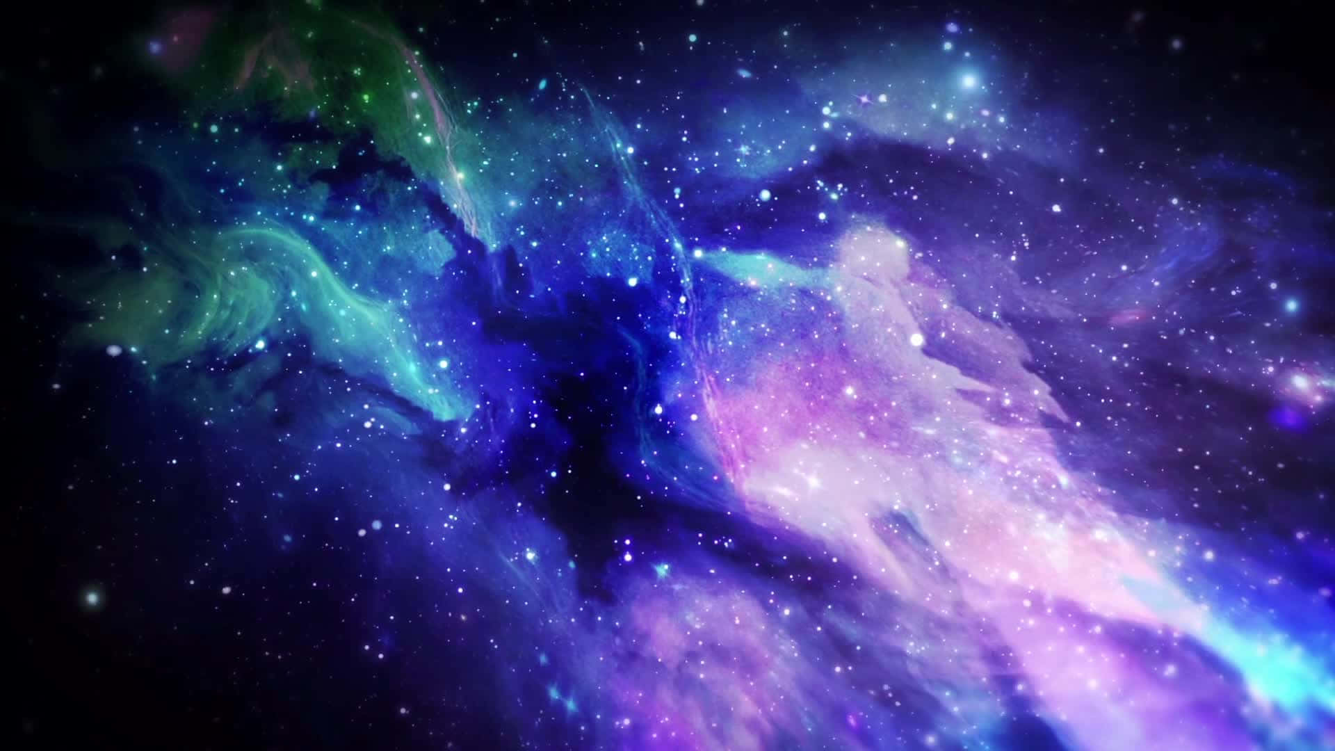 深空中帶有發光星星的彩色宇宙星雲。 — 星雲 GIF 壁紙