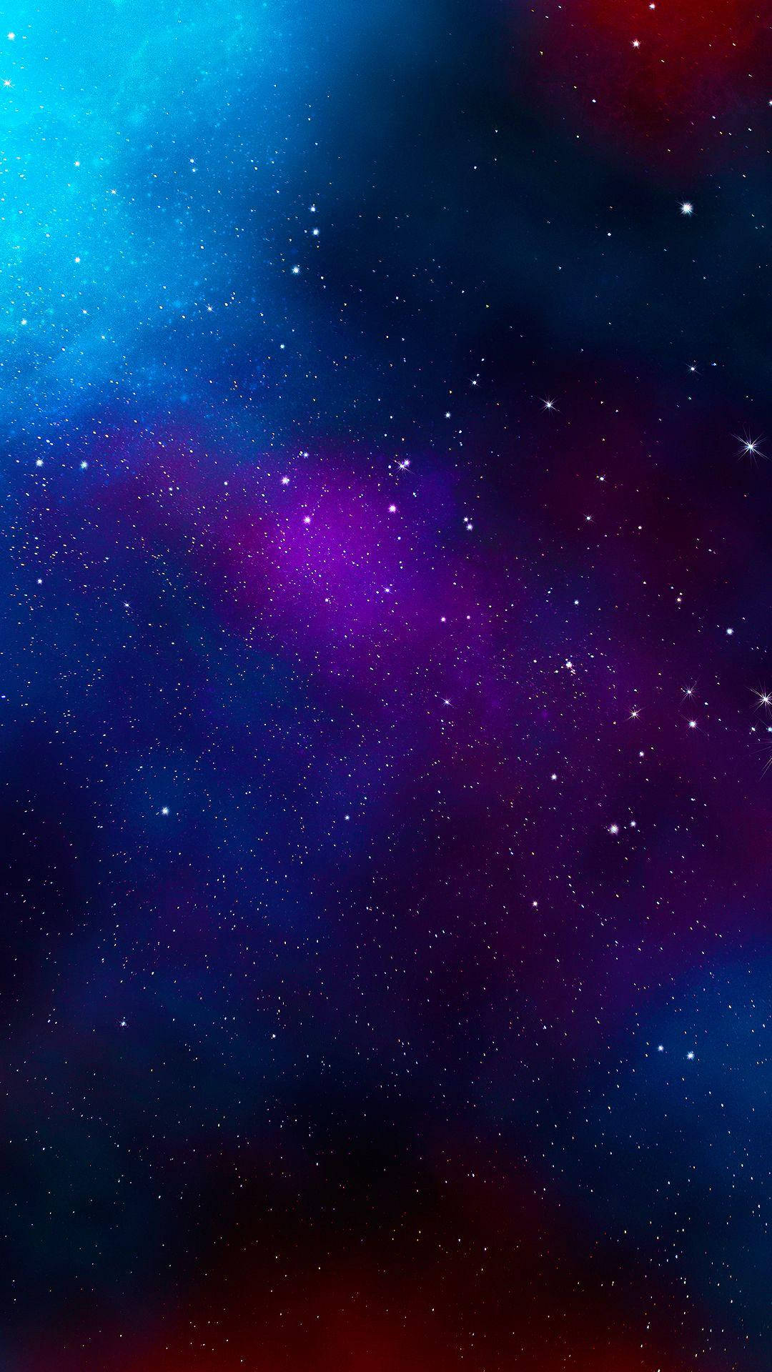 充滿活力的宇宙星雲，帶有藍色、紫色和紅色色調的星星 — 聯想高畫質桌布 壁紙