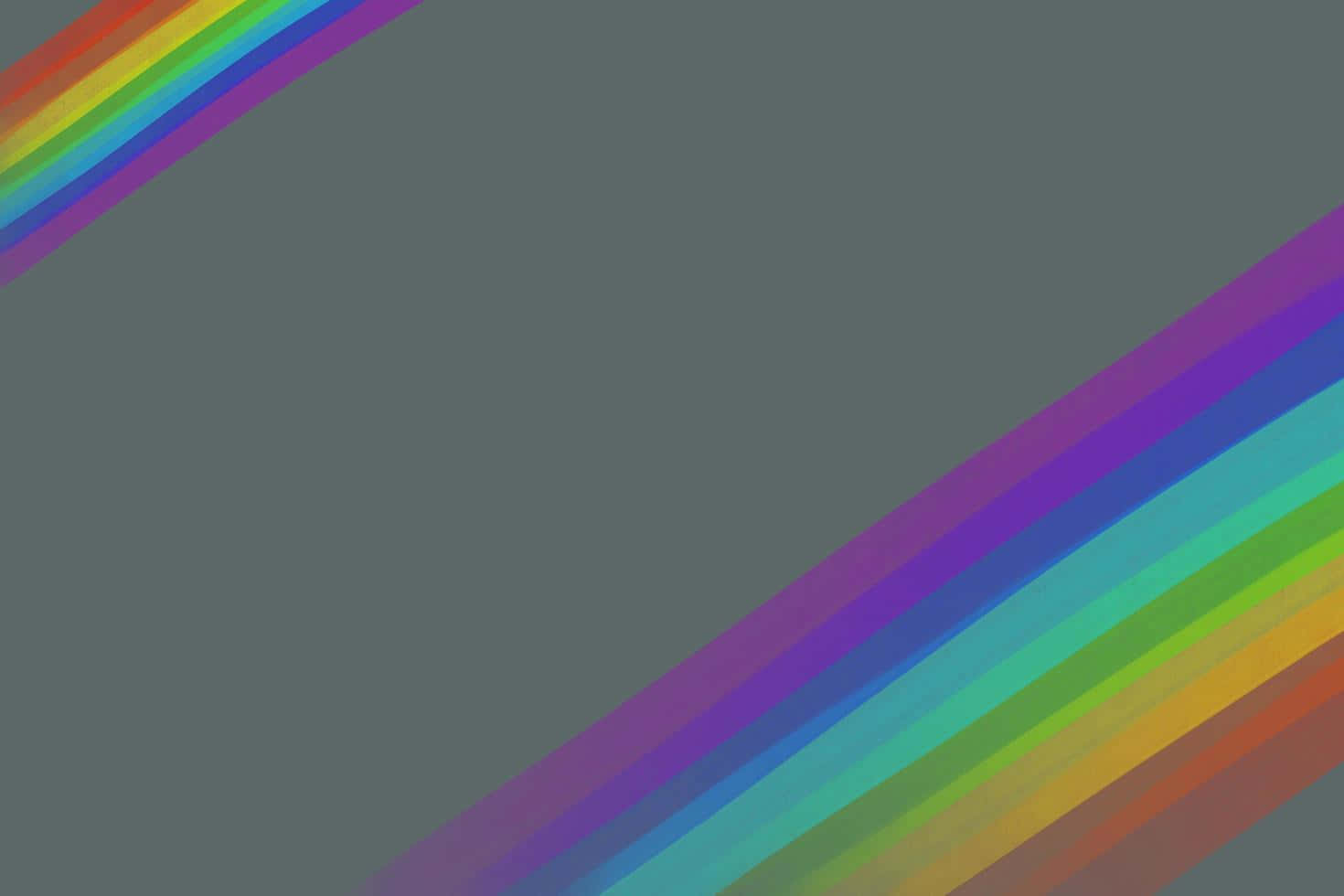LGBT 桌布 壁紙 — 充滿活力的對角彩虹條紋與柔和的灰色背景形成對比，呈現極簡數位藝術風格。
