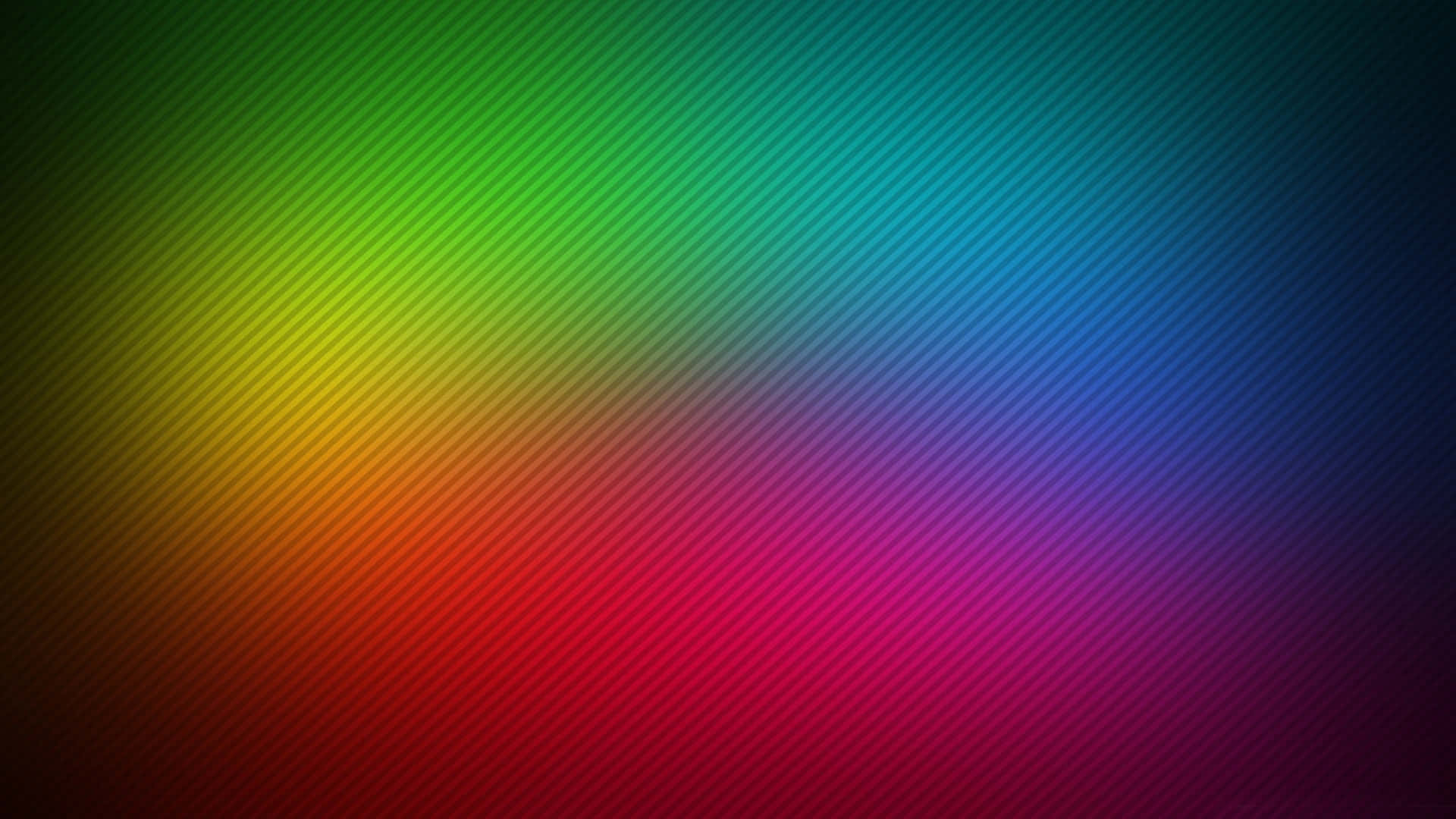 RGB 桌布 壁紙 — 充滿活力的對角彩虹漸變，疊加微妙的平行線條，形成動態抽象圖案。