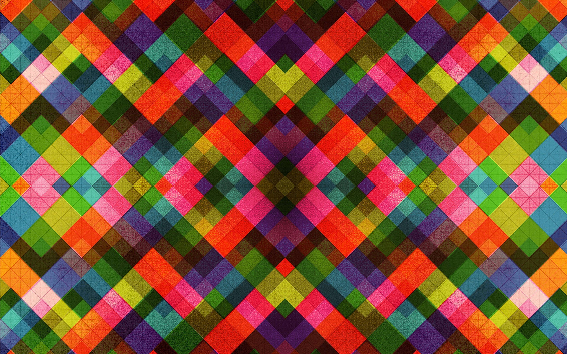抽象數位藝術作品，以重複的彩色鑽石形狀圖案為特色。