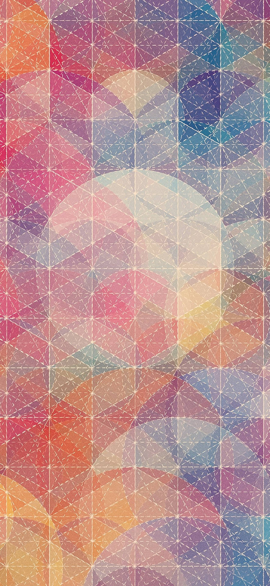 抽象幾何圖案，色彩繽紛的三角形和柔和漸變。 — 塗鴉 GIF 壁紙