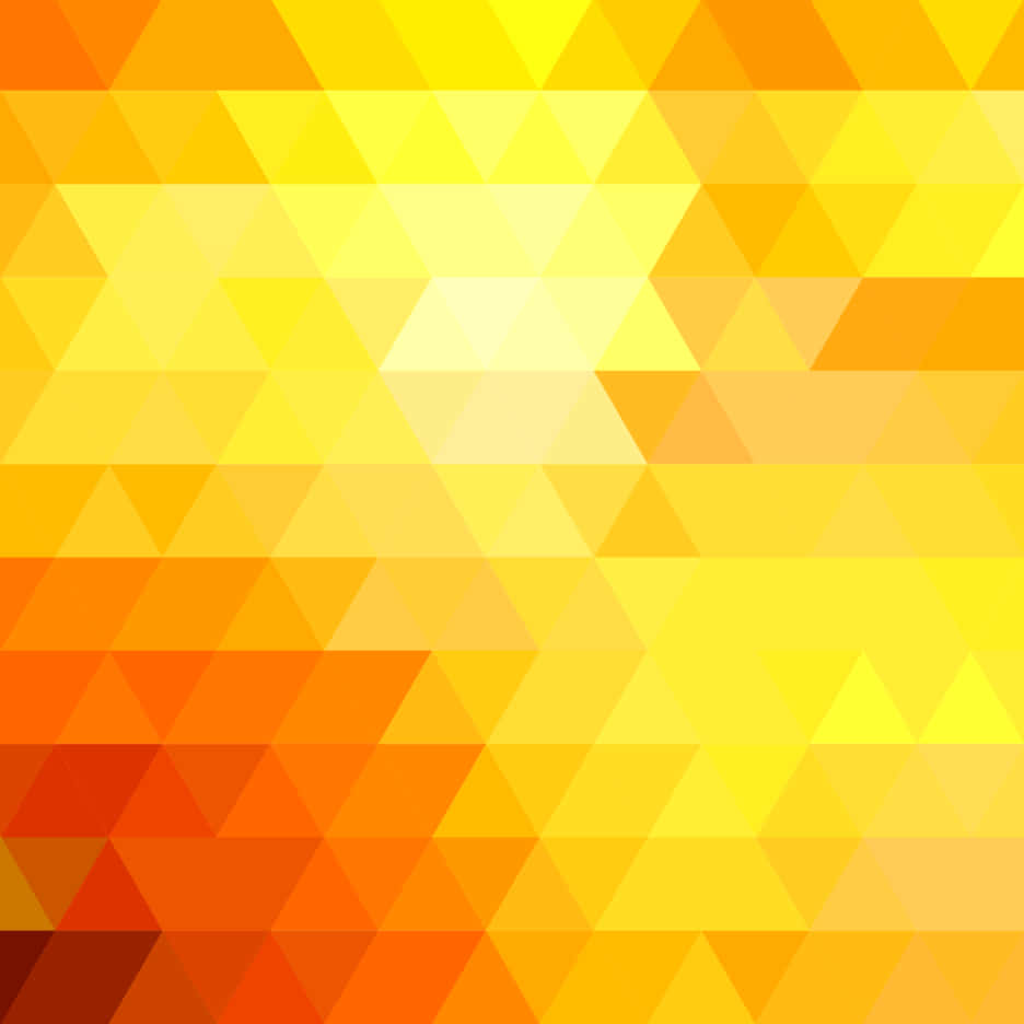Orange Abstract 桌布 壁紙 — 充滿活力的幾何壁紙，由橙色、黃色和紅色的漸變色調分層三角形組成。