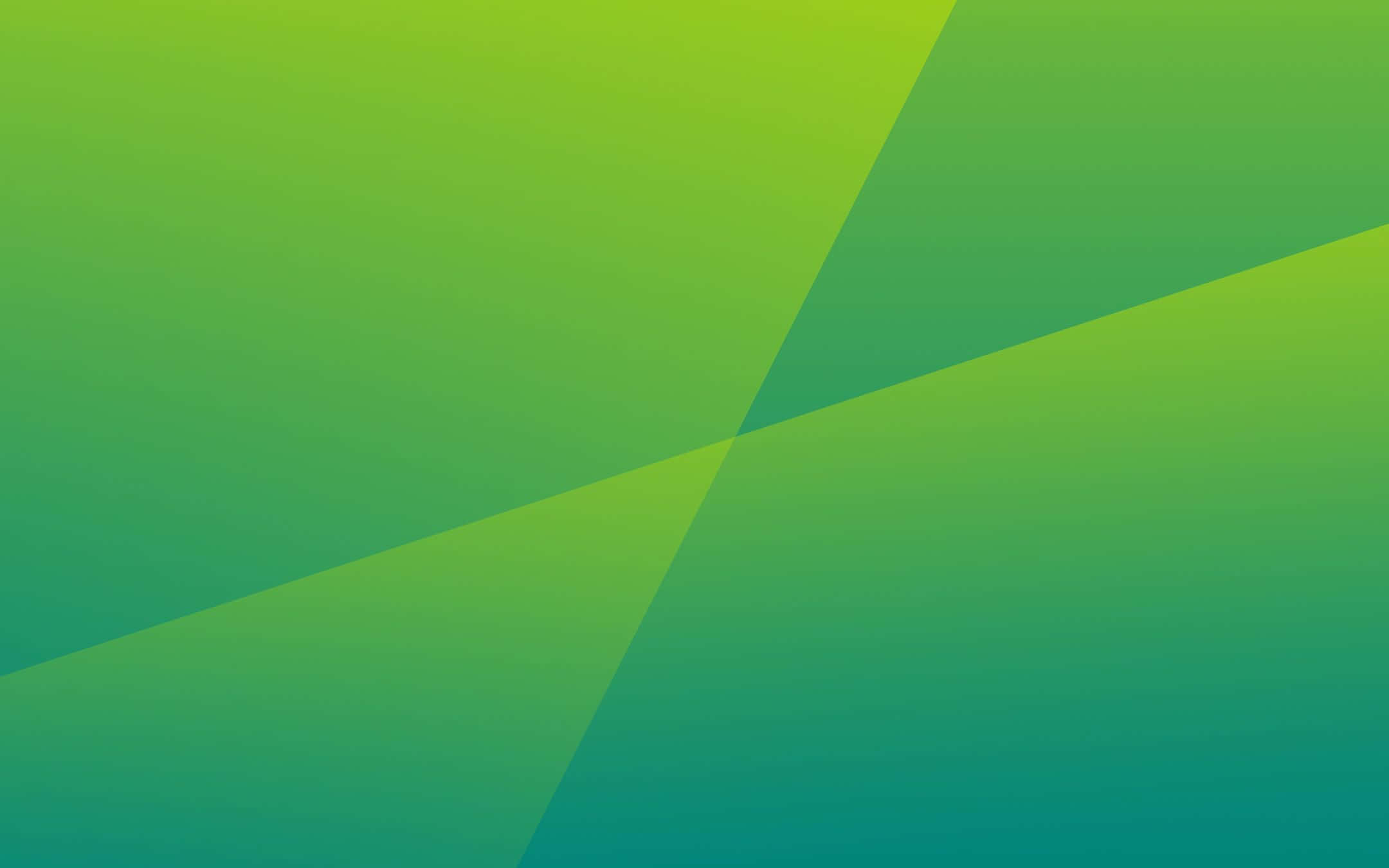 Green Gradient 桌布 壁紙 — 充滿活力的幾何漸變壁紙，帶有從萊姆綠過渡到藍綠色的交叉對角平面。