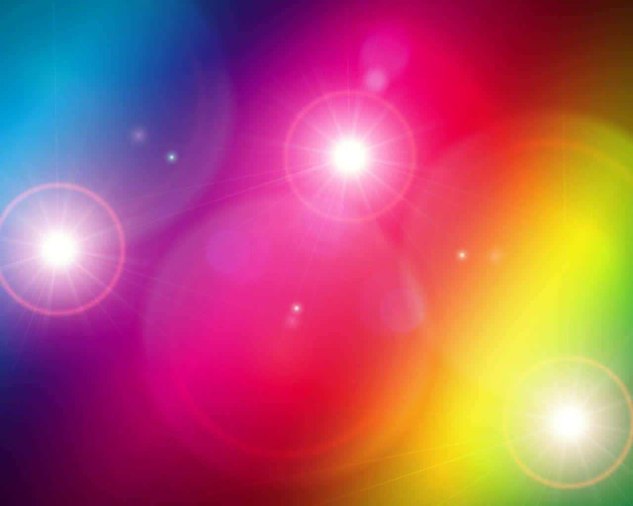 Funk 桌布 壁紙 — 充滿活力的彩虹漸變背景，帶有發光的鏡頭光暈和柔和的散景高光。