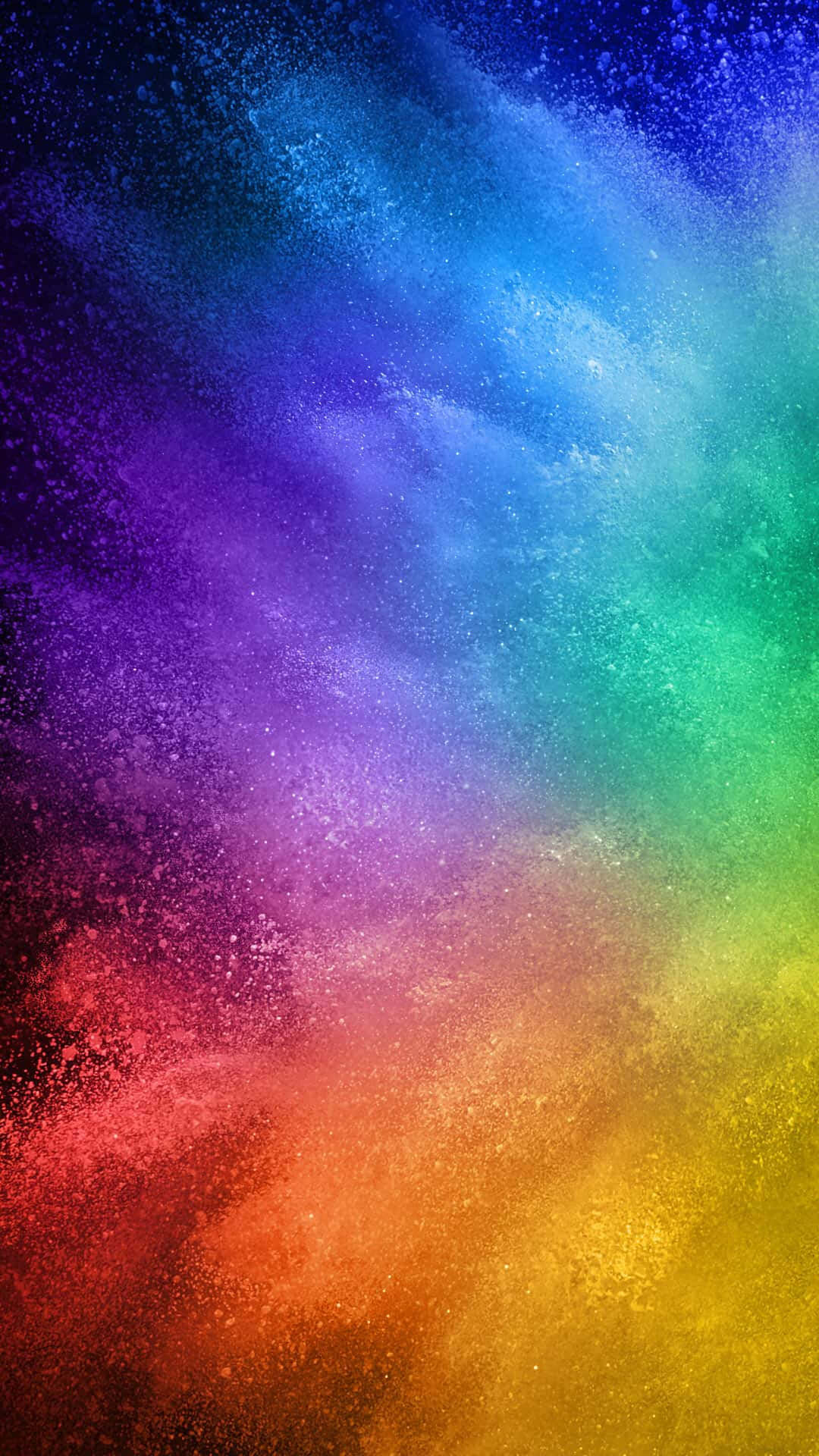 Xiaomi 桌布 壁紙 — 充滿活力的彩虹色粉末以閃爍粒子的動態爆發，對角線地穿過框架爆炸。