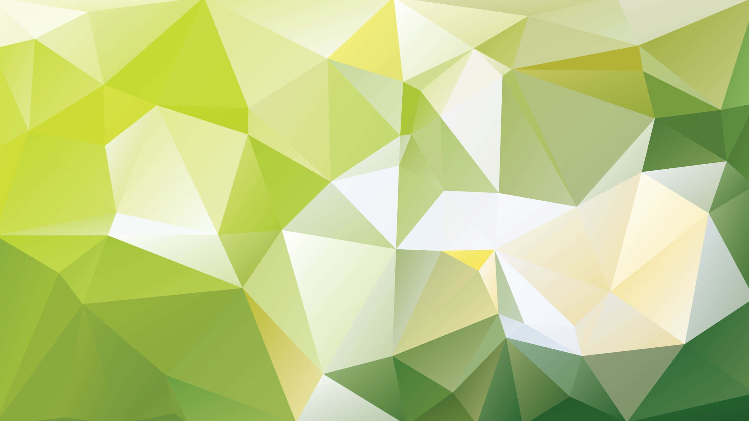 Yellow Geometric 桌布 壁紙 — 充滿活力的抽象圖案，由綠色和白色的多邊形形狀交錯而成，營造出現代幾何壁紙。
