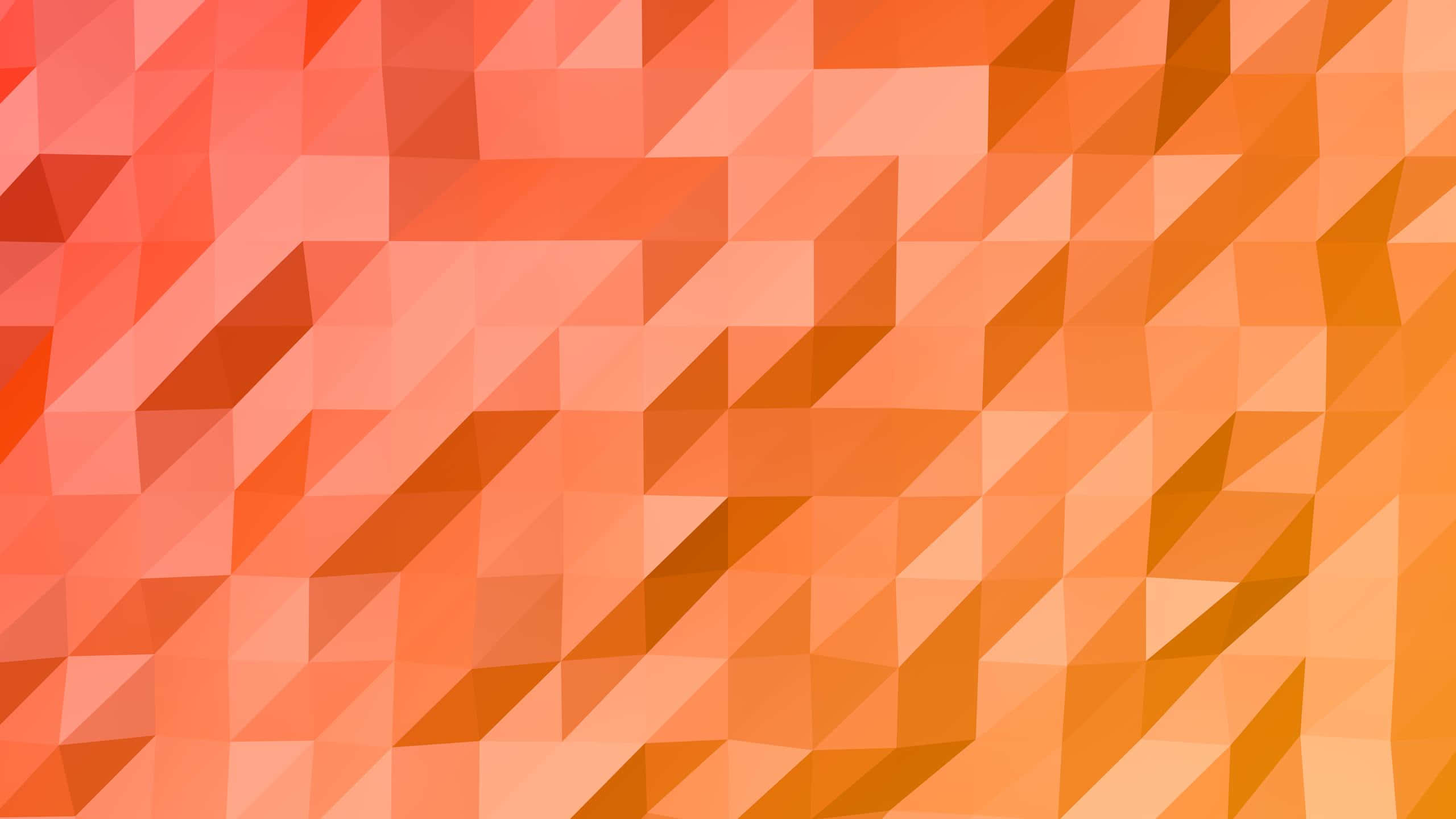 Polygon 桌布 壁紙 — 充滿活力的抽象壁紙，帶有暖珊瑚色和橙色的對角幾何三角形。