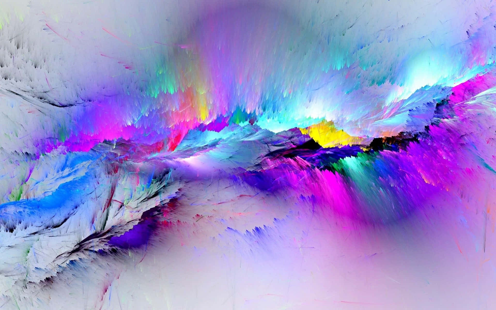 artwork 桌布 壁紙 — 充滿活力的抽象數位藝術作品，帶有流動的霓虹色彩和紋理筆觸效果，背景為柔和的漸變色。