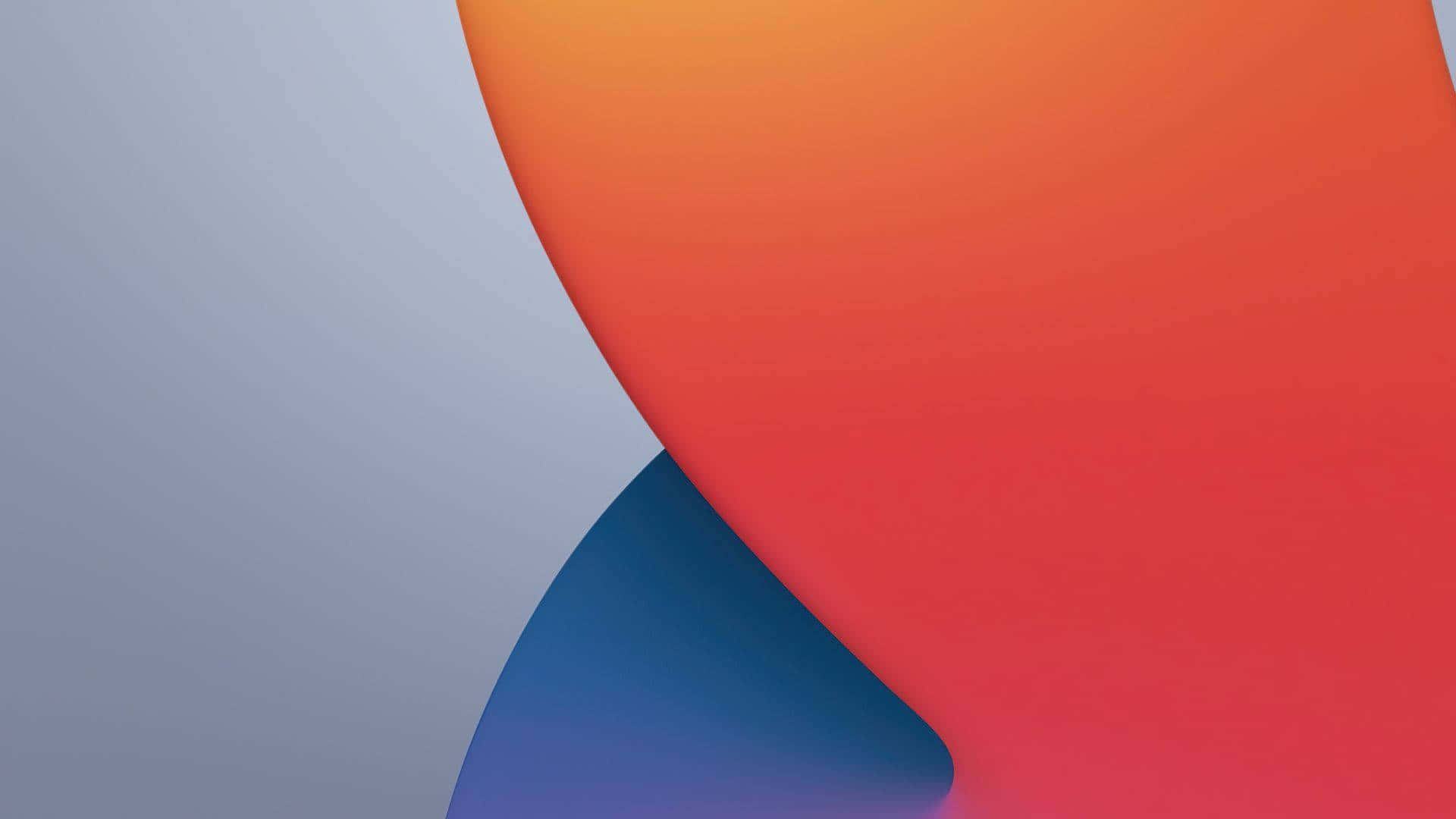 macOS Big Sur 動態桌布 桌布 壁紙 — 充滿活力的抽象桌布，帶有橙色、紅色、藍色和灰色的流動漸變，呈現平滑彎曲的形狀。