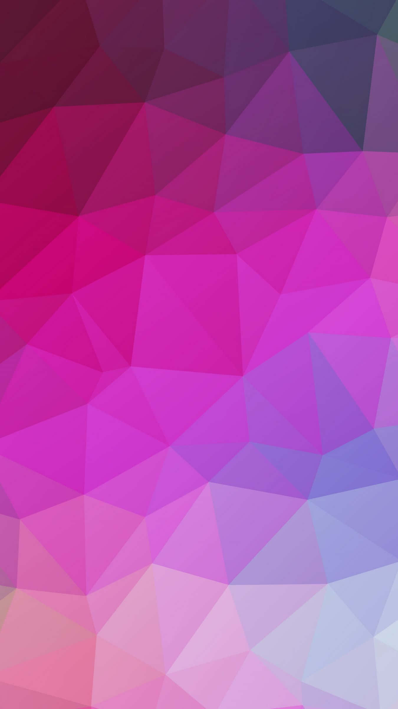 Polygon 桌布 壁紙 — 充滿活力的抽象桌布，帶有粉紅色、紫色和藍色三角形切面的漸變效果。