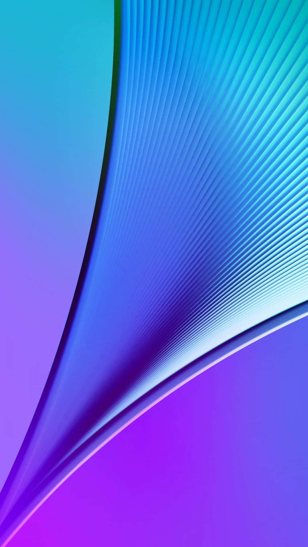 Minimalist Geometric 桌布 壁紙 — 充滿活力的抽象桌布，藍色和紫色的流動漸層創造出動態的曲線。