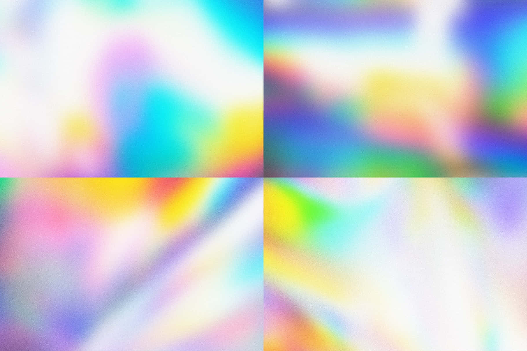 Rainbow Gradient 桌布 壁紙 — 充滿活力的抽象模糊效果，柔和漸變的粉彩與霓虹色彩在無縫數位畫布上流動。