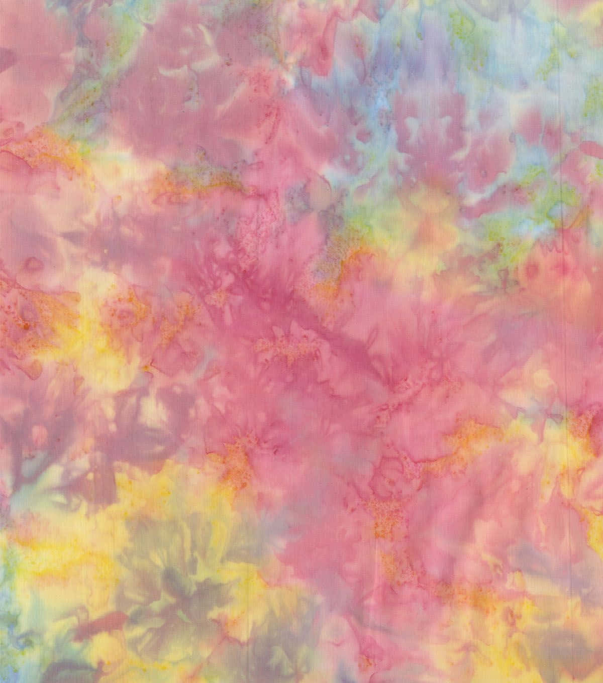 Pastel Tie Dye 桌布 壁紙 — 充滿活力的抽象水彩洗滌，旋轉的粉紅色、黃色和藍色創造出夢幻流動的圖案。