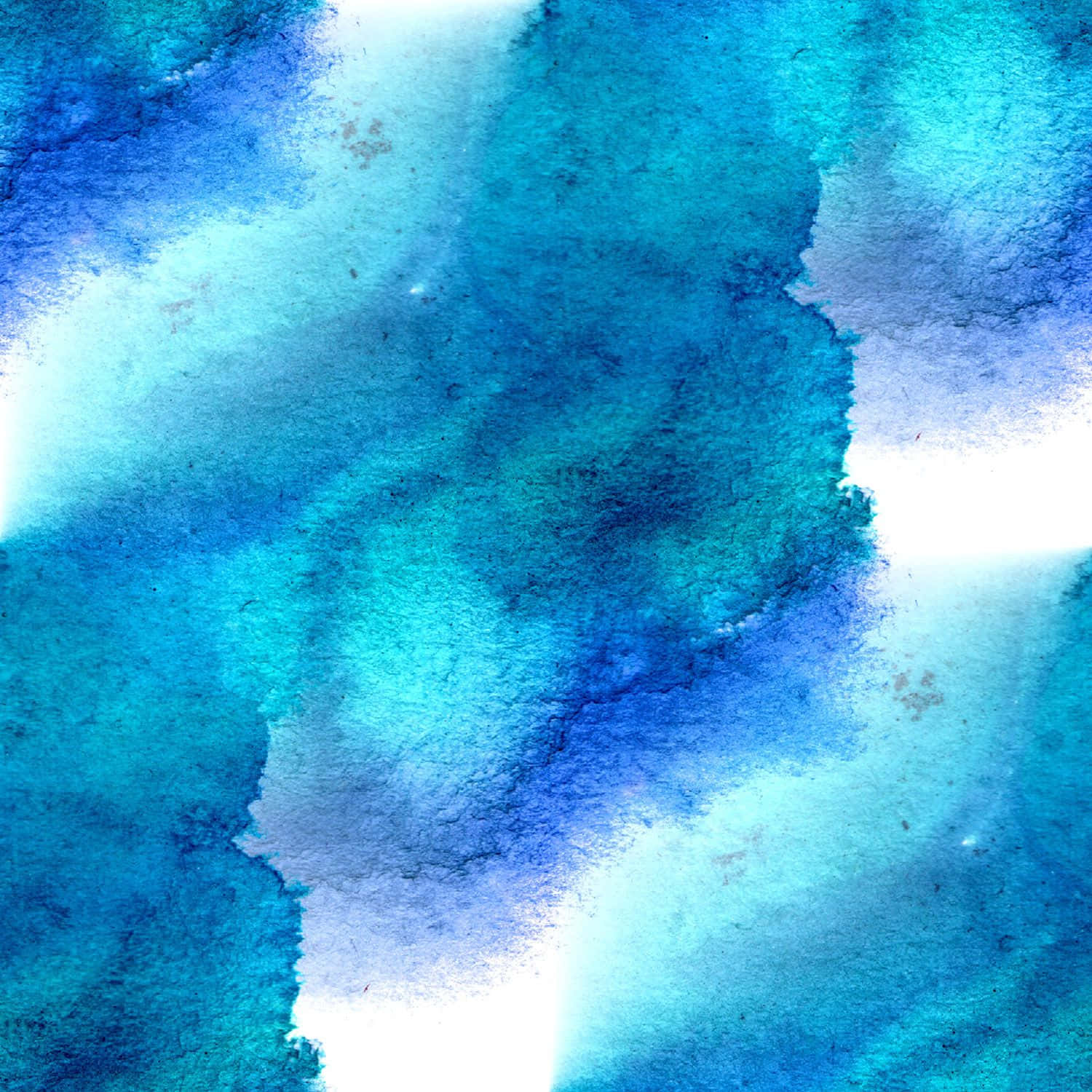 Pastel Watercolor 桌布 壁紙 — 充滿活力的抽象水彩洗滌，深藍色和藍綠色，帶有紋理紙張紋理和柔和的白色高光。