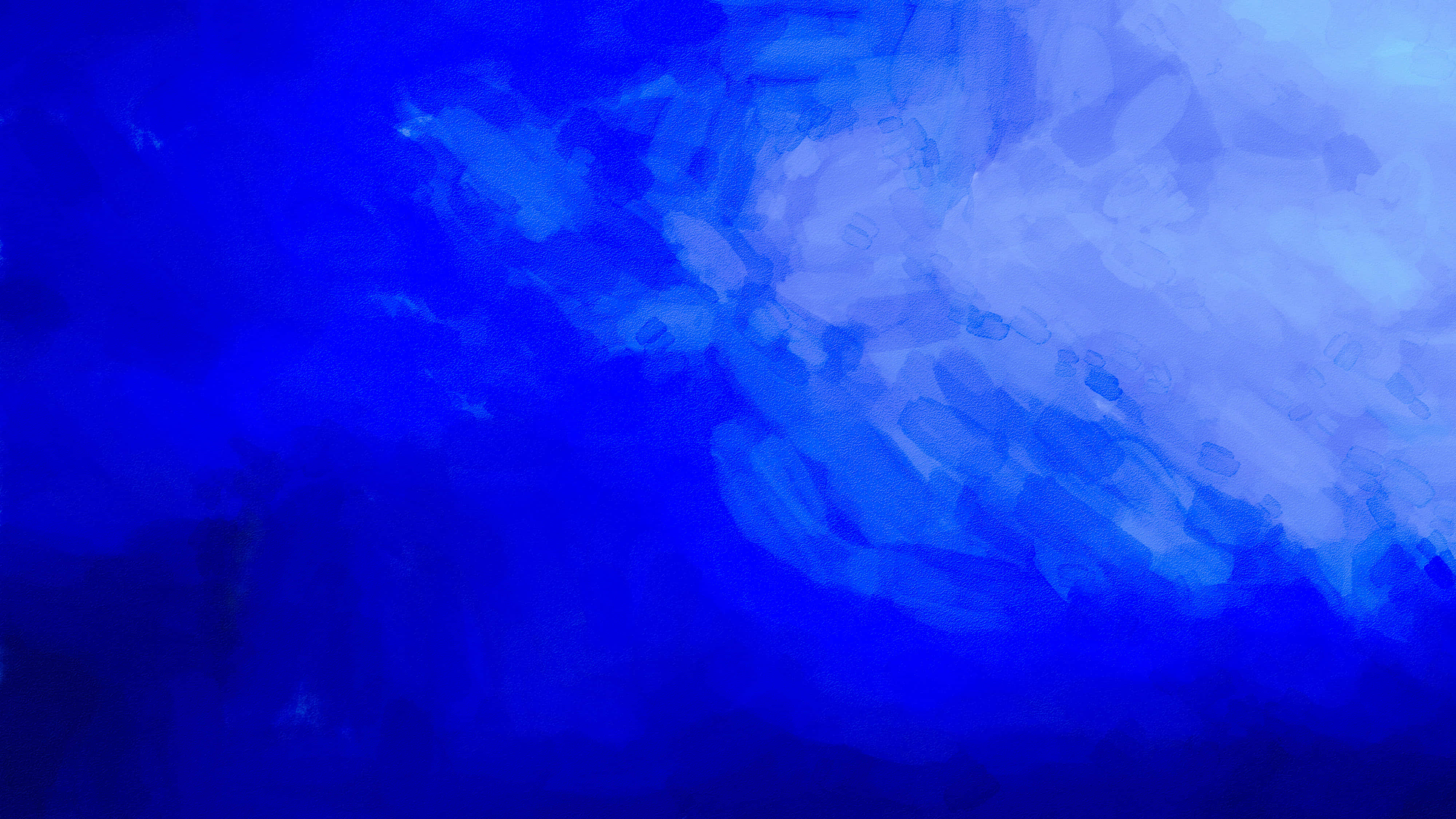 Electric Blue 桌布 壁紙 — 充滿活力的抽象水彩洗滌，融合深皇家藍、柔和天藍和白色條紋。