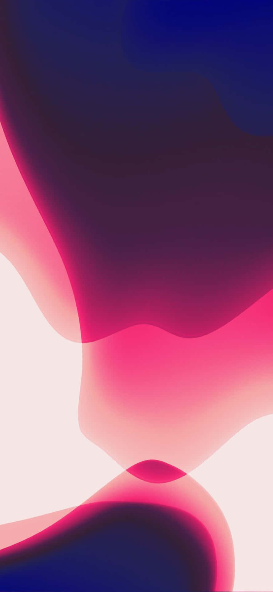 抽象數位藝術作品，帶有流動的粉紅、藍色和白色形狀。 — 彩色動畫 壁紙