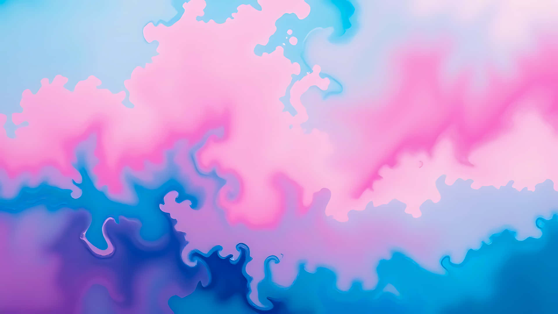 Abstract pink and blue fluid art illustration background 壁紙 — 充滿活力的抽象流體藝術，粉紅、藍色和紫色漩渦色調融合成柔和漸變。