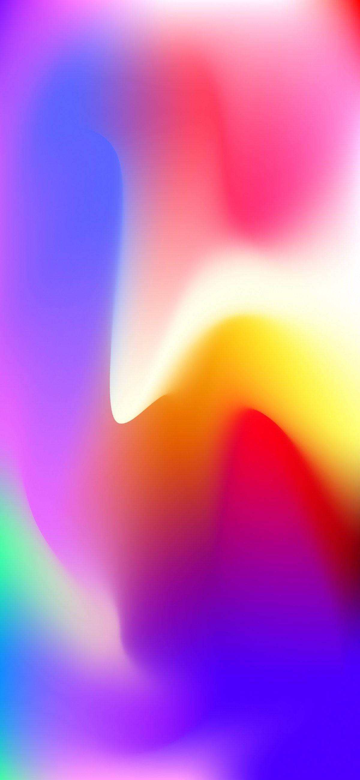 Gradient 桌布 壁紙 — 充滿活力的抽象漩渦，霓虹粉紅、紫色、黃色和藍色融合成柔和發光的漸變。