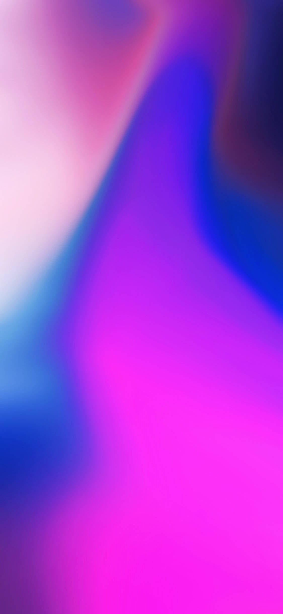 iPhone X 桌布 壁紙 — 充滿活力的抽象漸層，粉紅、紫色和藍色柔和混合，邊緣模糊。