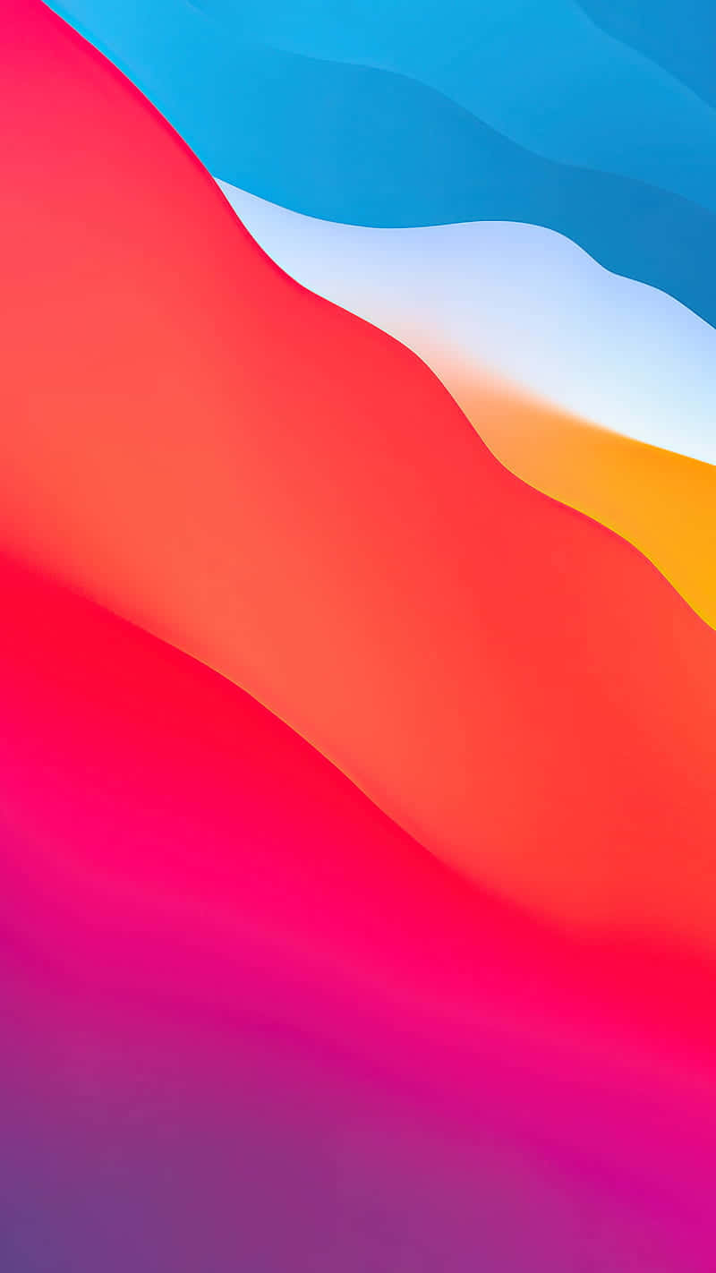Macbook Retina 桌布 壁紙 — 充滿活力的抽象色彩波浪以平滑的漸變從藍色到洋紅色對角線流過畫面。