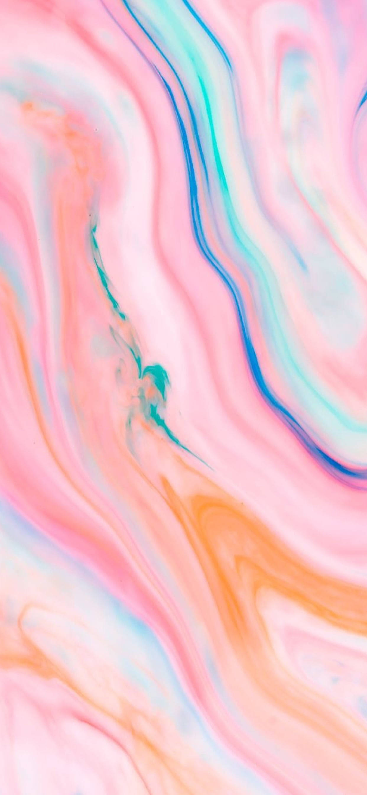 cute pastel colors 桌布 壁紙 — 充滿活力的旋轉柔和色彩在流動的動作中融合，創造出夢幻般的抽象構圖。