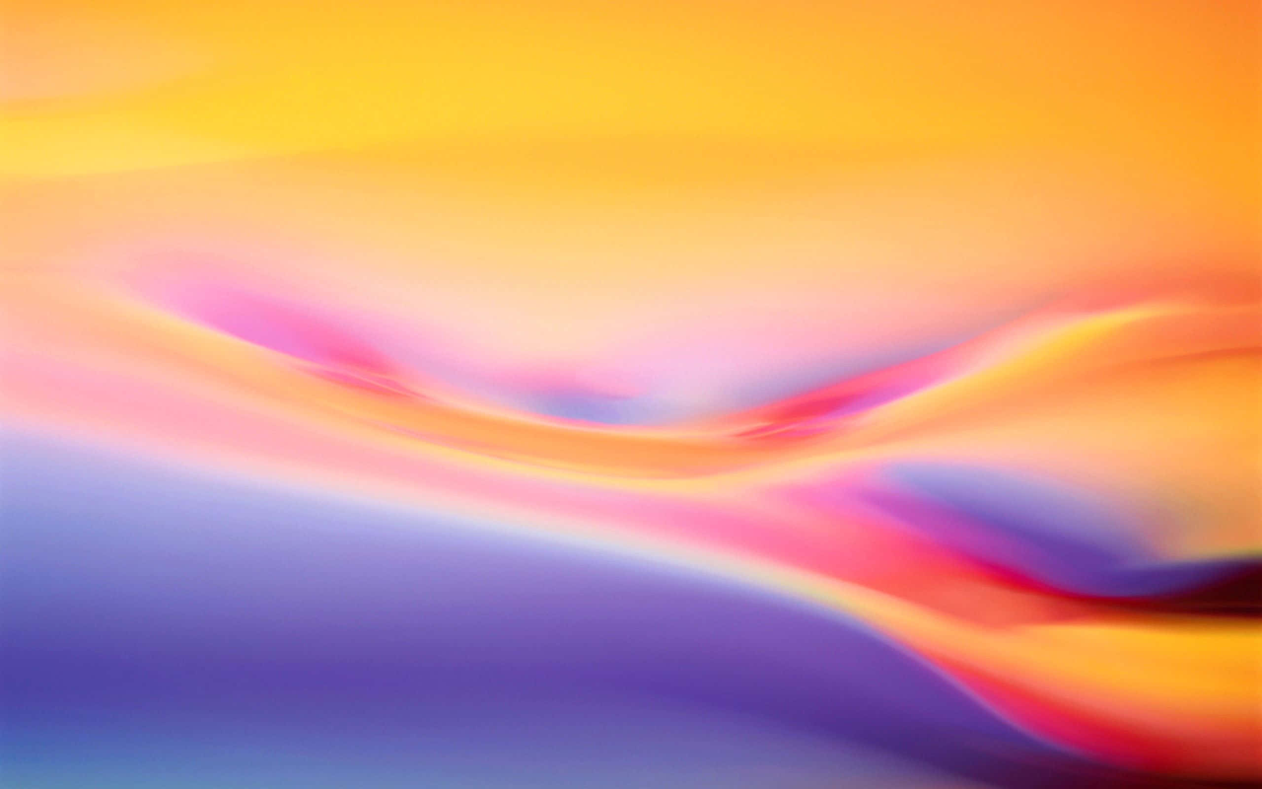 colors 桌布 壁紙 — 充滿活力的橙色、粉紅色和紫色抽象波浪融合成平滑的漸變背景。