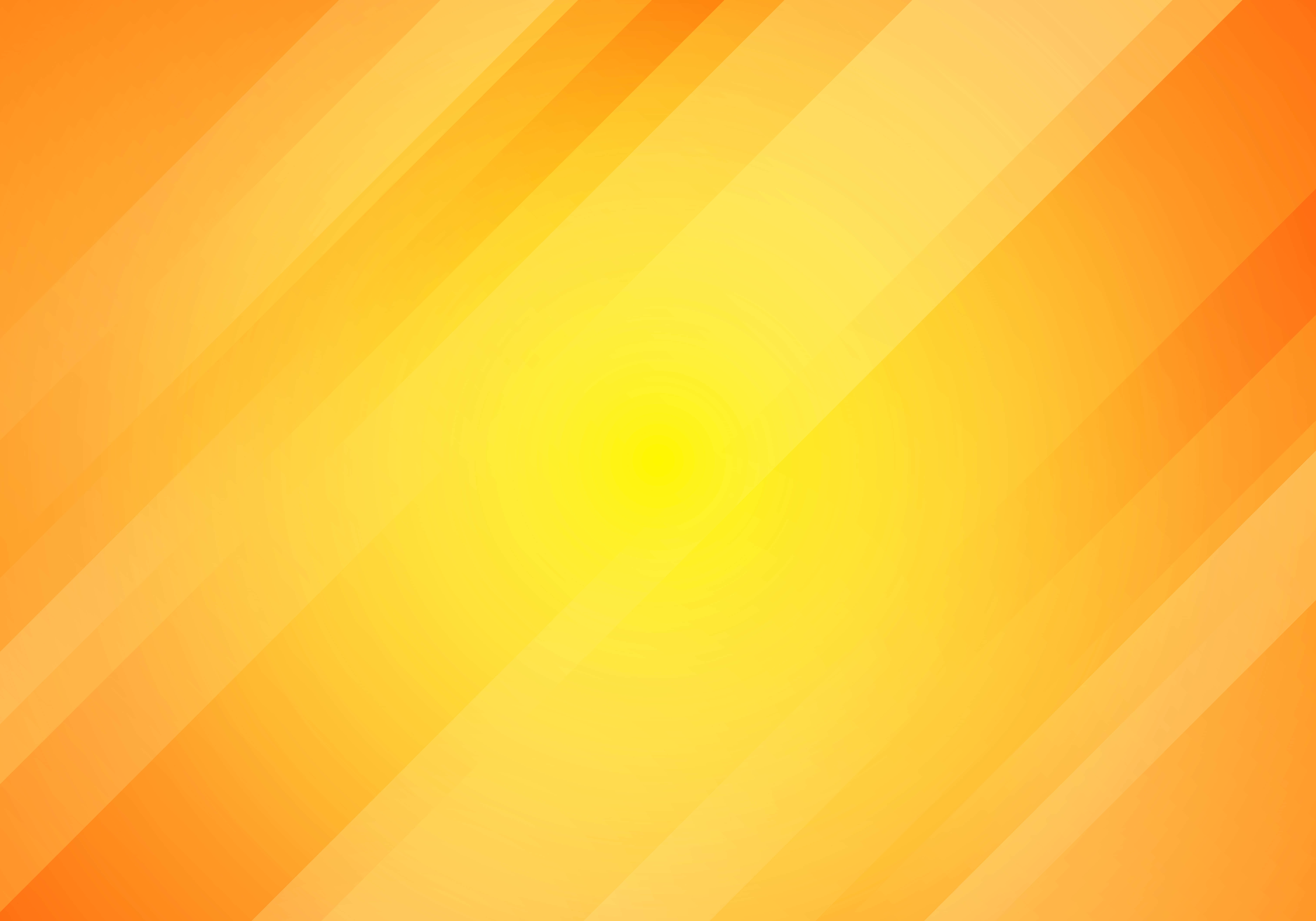 Orange Gradient 桌布 壁紙 — 充滿活力的橙色和黃色對角線條紋從明亮的中心放射出來，營造出溫暖的抽象漸變效果。