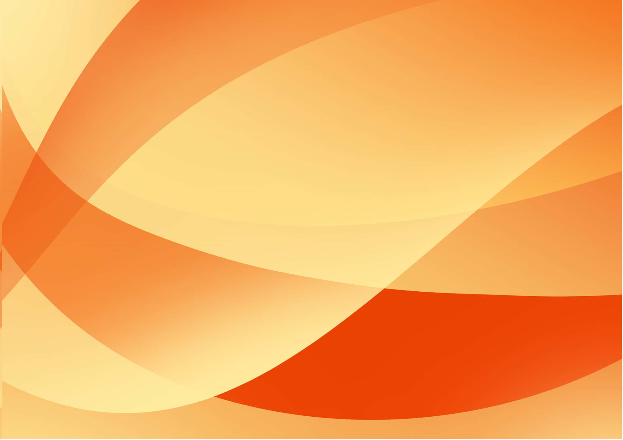 Orange Abstract 桌布 壁紙 — 充滿活力的橙色和黃色抽象波浪以平滑重疊的曲線在畫布上流動。