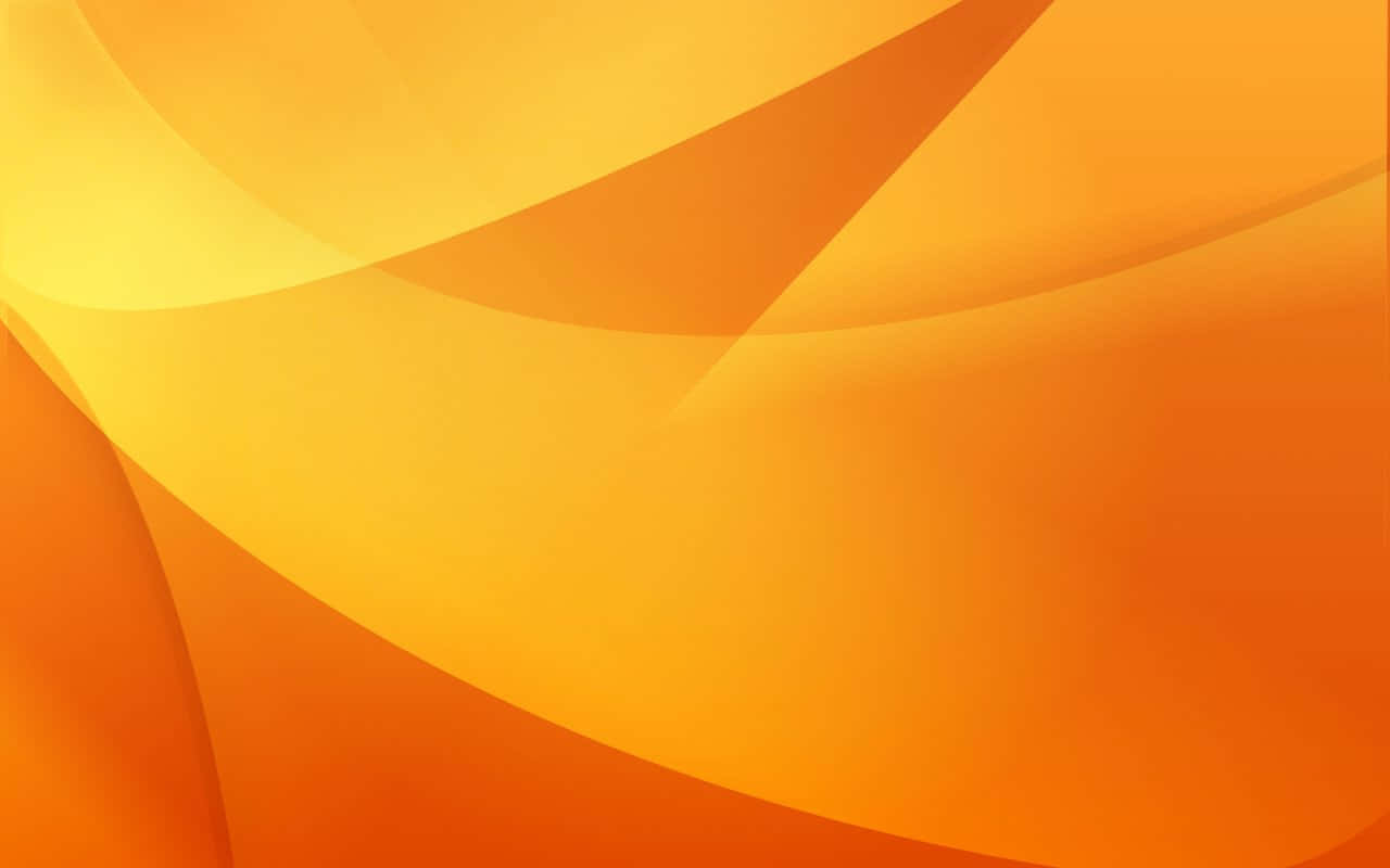 Orange Desktop 桌布 壁紙 — 充滿活力的橙色和黃色抽象波浪在畫布上以平滑漸變流動。