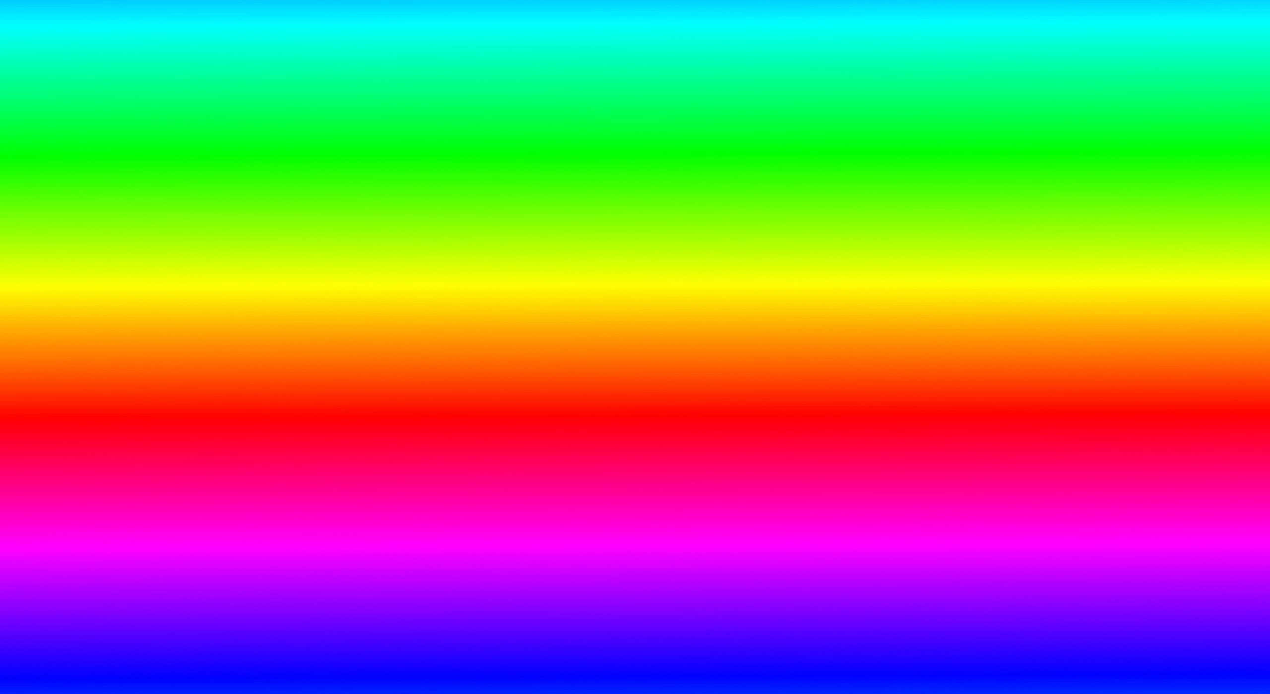 Rainbow Colours 桌布 壁紙 — 充滿活力的水平彩虹漸變，從青色到洋紅色再到藍色，在畫面中平滑過渡。