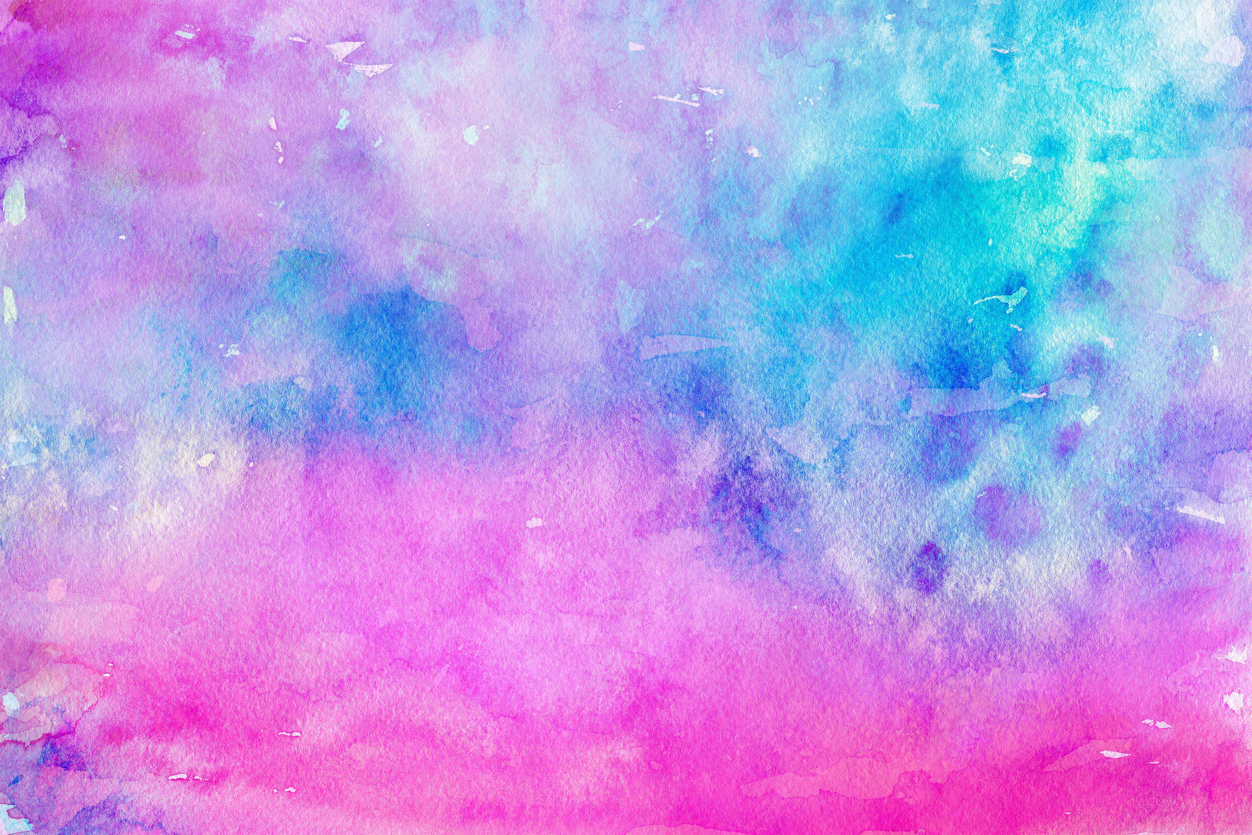 Watercolor 桌布 壁紙 — 充滿活力的水彩洗滌將粉紅色、紫色和藍綠色混合在紋理紙上的柔和抽象筆觸中。