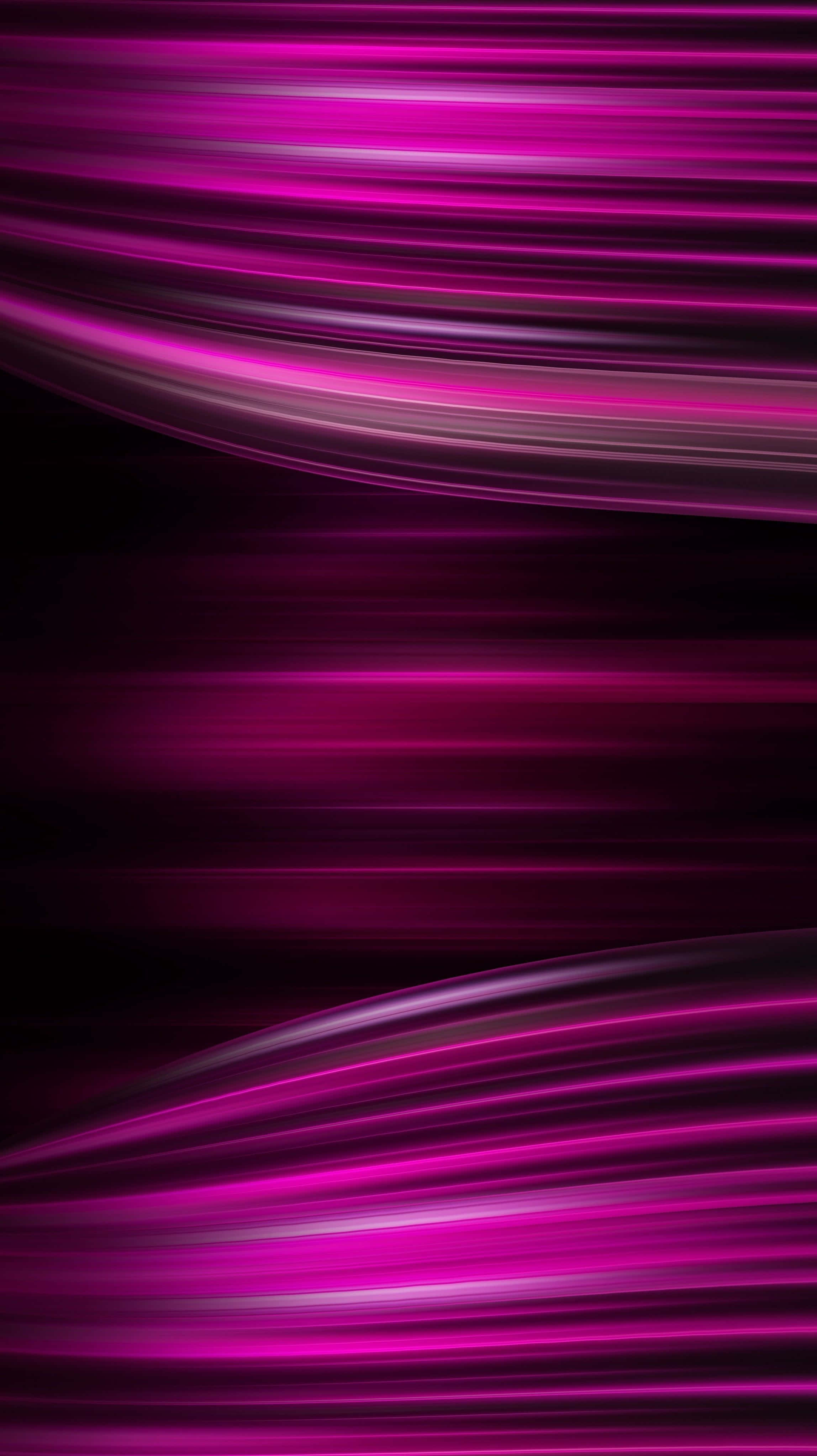 Black And Pink iPhone 桌布 壁紙 — 充滿活力的洋紅色光條在深色背景上動態流動，形成迷人的抽象圖案。