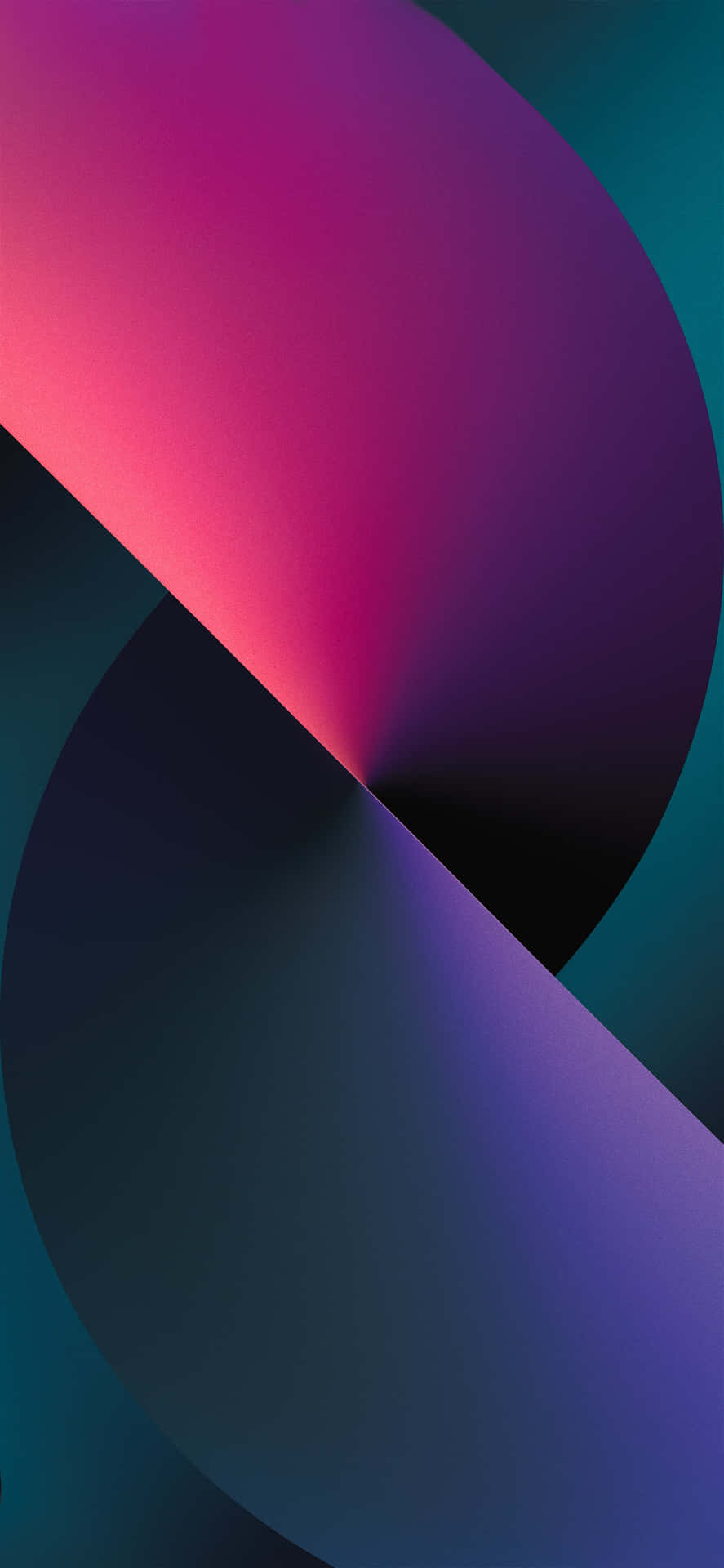帶有流動洋紅色和藍綠色漸變的抽象數位藝術作品。 — iOS 14 GIF 壁紙