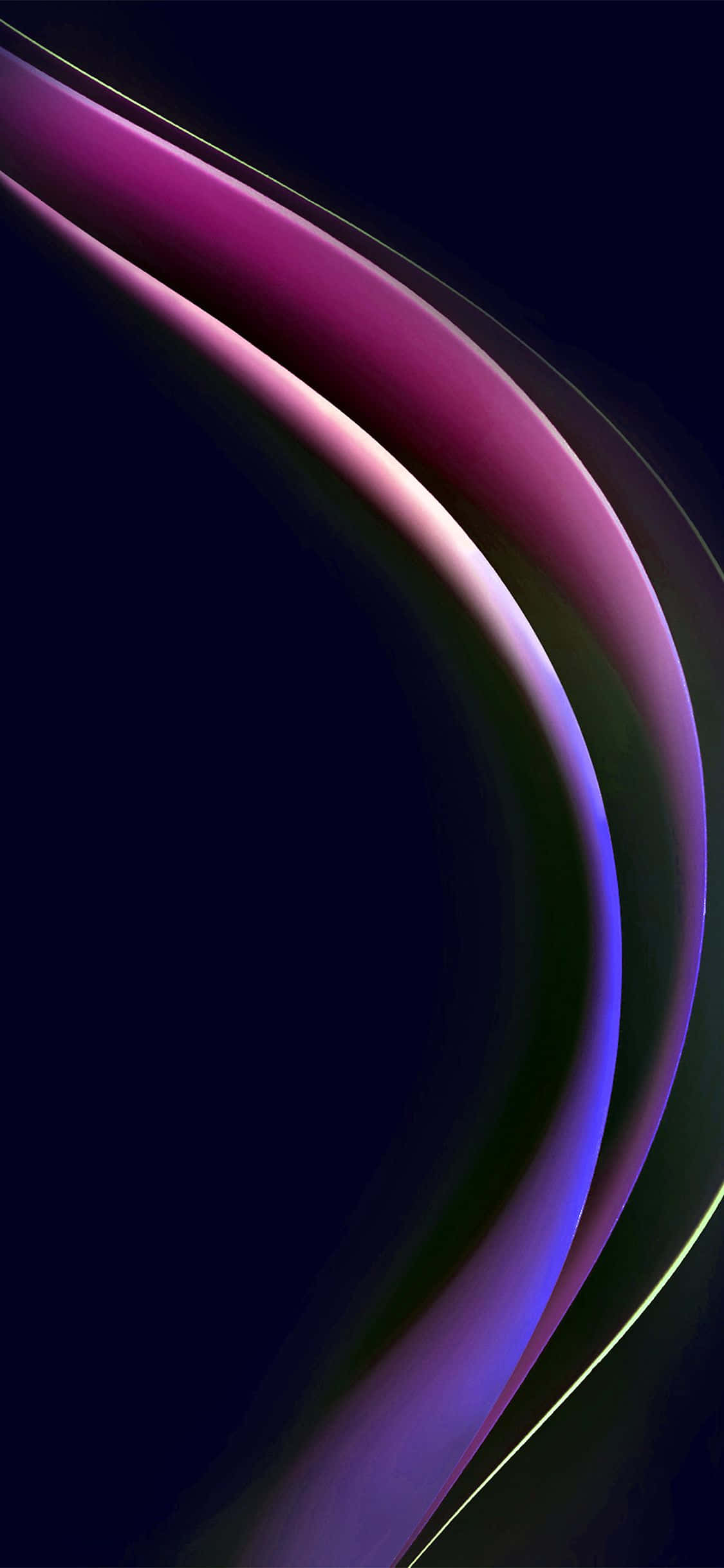 Minimalist Pattern 桌布 壁紙 — 充滿活力的洋紅色和藍色發光曲線在深黑色背景上優雅地流動。