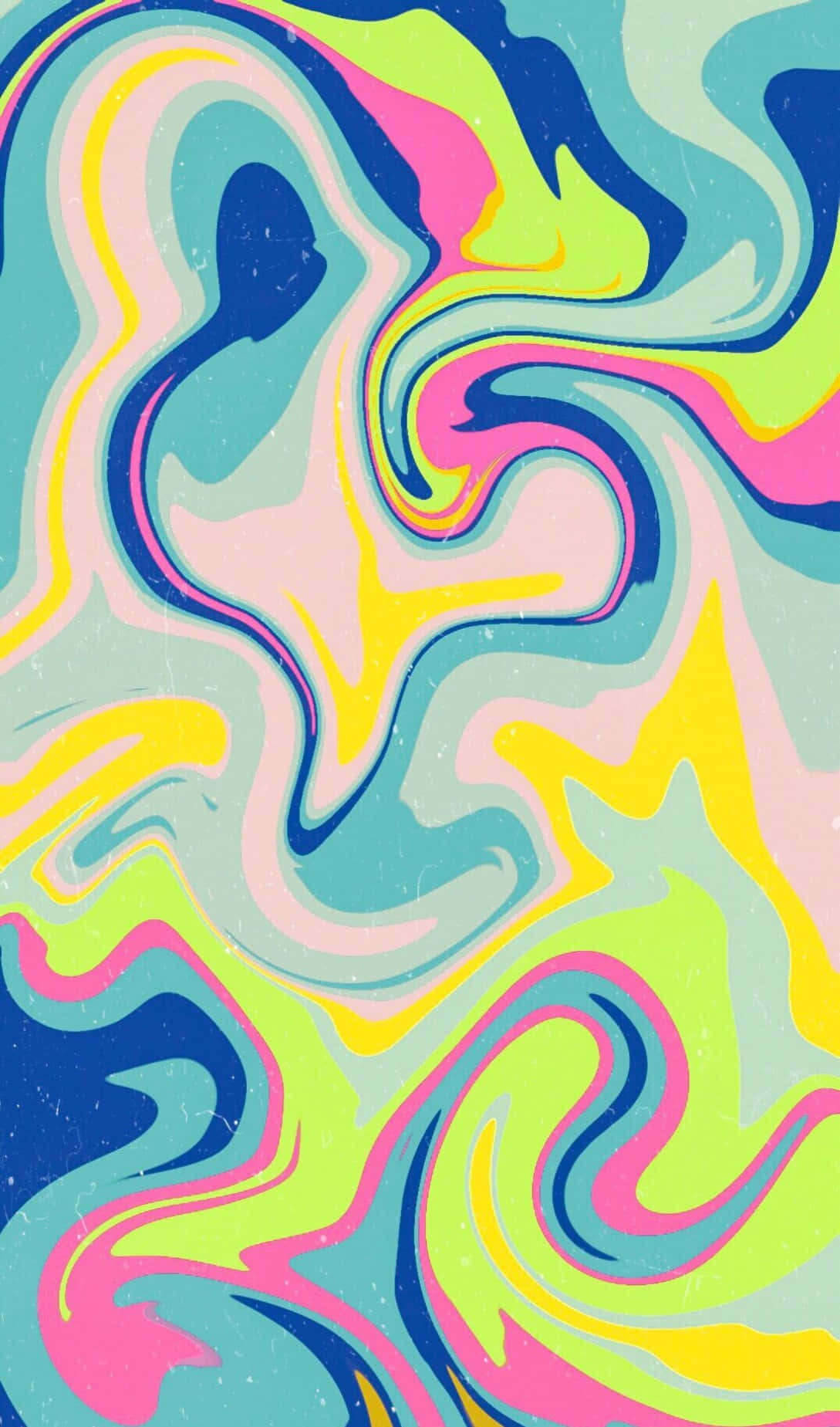 Groovy 桌布 壁紙 — 充滿活力的漩渦迷幻色彩以流暢的有機圖案在畫布上流動。