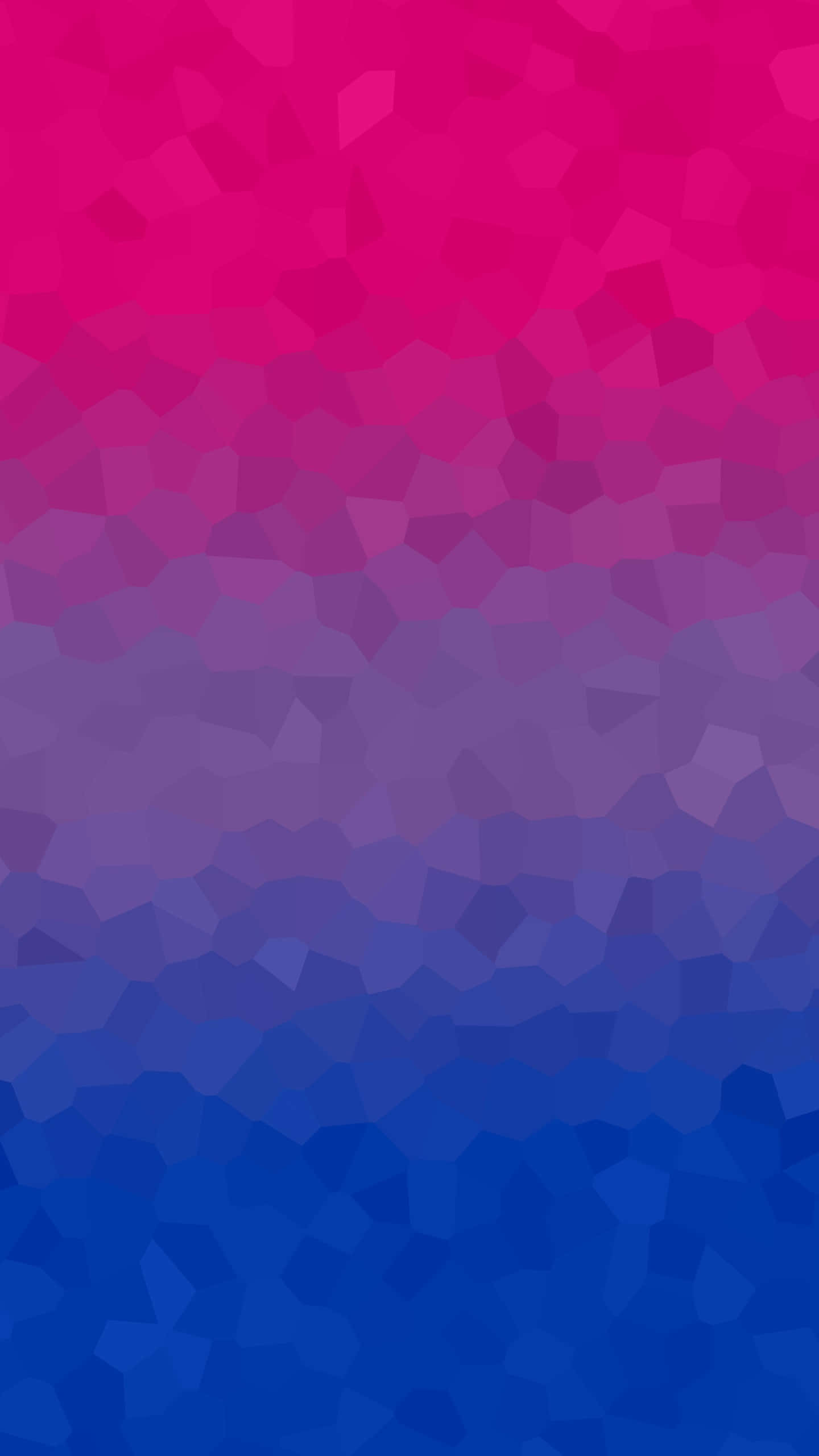 Bisexual 桌布 壁紙 — 充滿活力的漸層壁紙，透過幾何多邊形形狀從熱粉紅色過渡到深藍色。