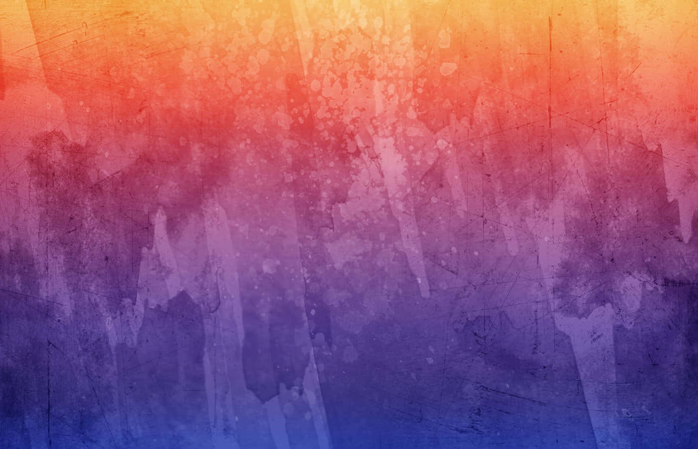 Watercolor Texture 桌布 壁紙 — 充滿活力的漸變日落色調在帶有紋理、刮痕的表面上融合，並帶有飛濺的油漆效果。